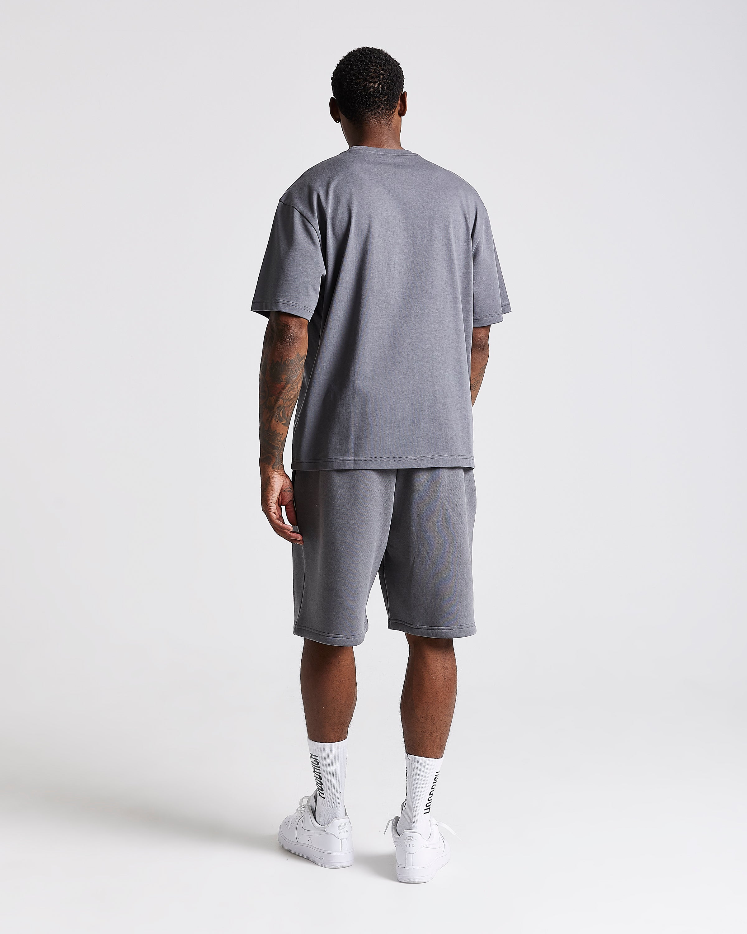 Pantaloncini oversize Iron - Grigio/Strass