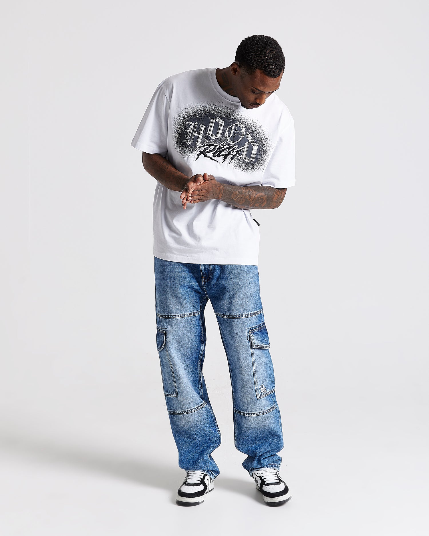 Force Script Denim Jeans - Blue
