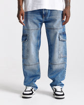 Jeans Force Script Denim - Blu