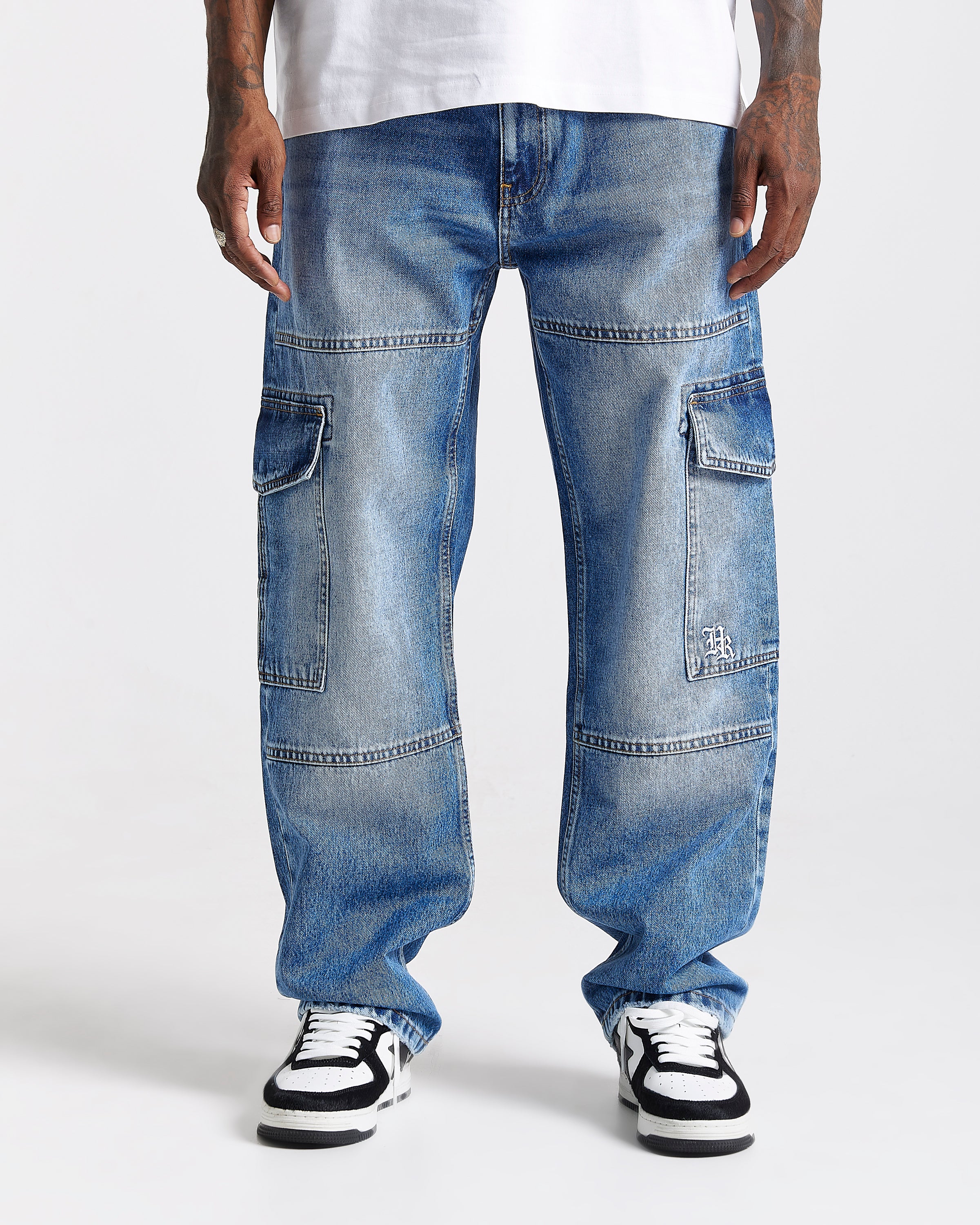 Jeans Force Script Denim - Blu