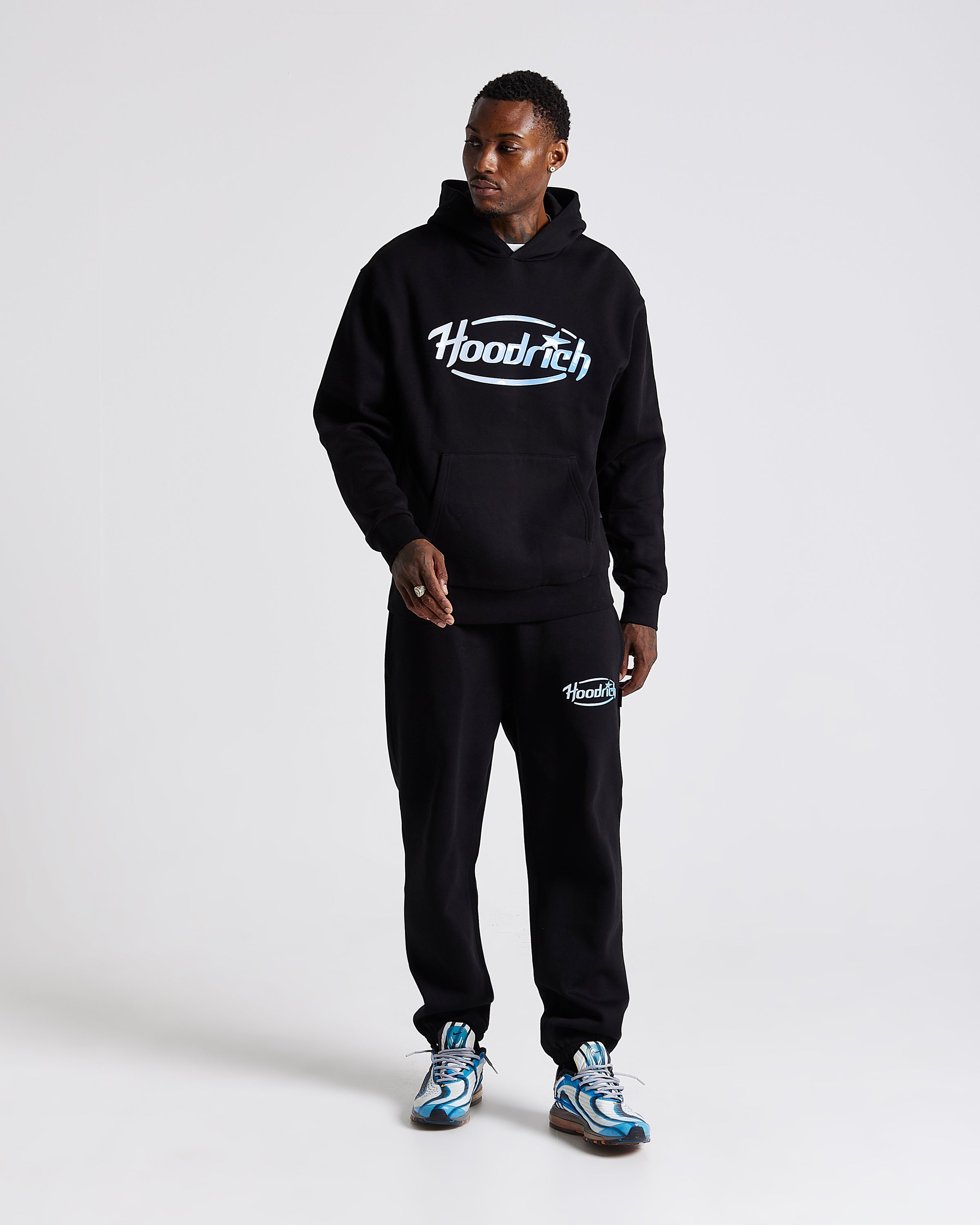Pantaloni da jogging oversize Curve - Nero/Blu