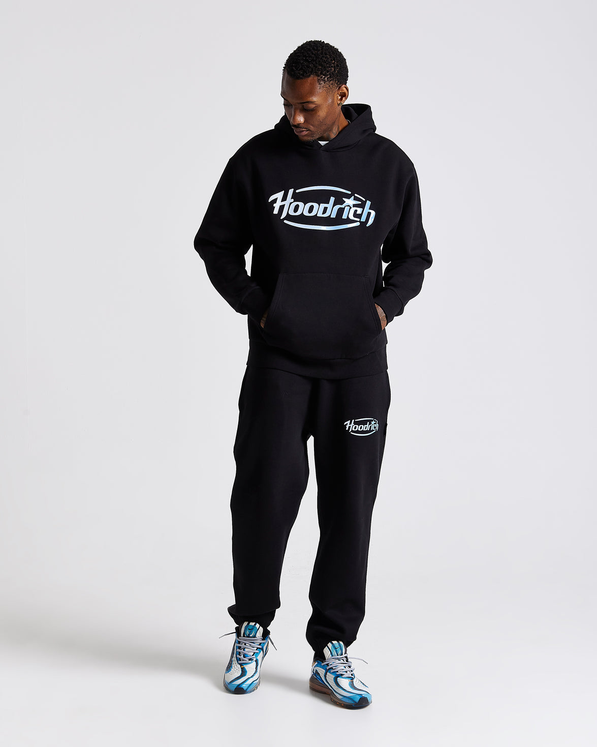 Curve Oversized Joggers - Black/Blue