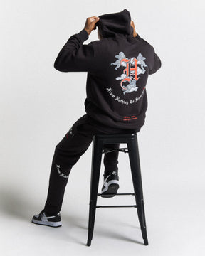 Empire Hoodie - Black/White/ Red