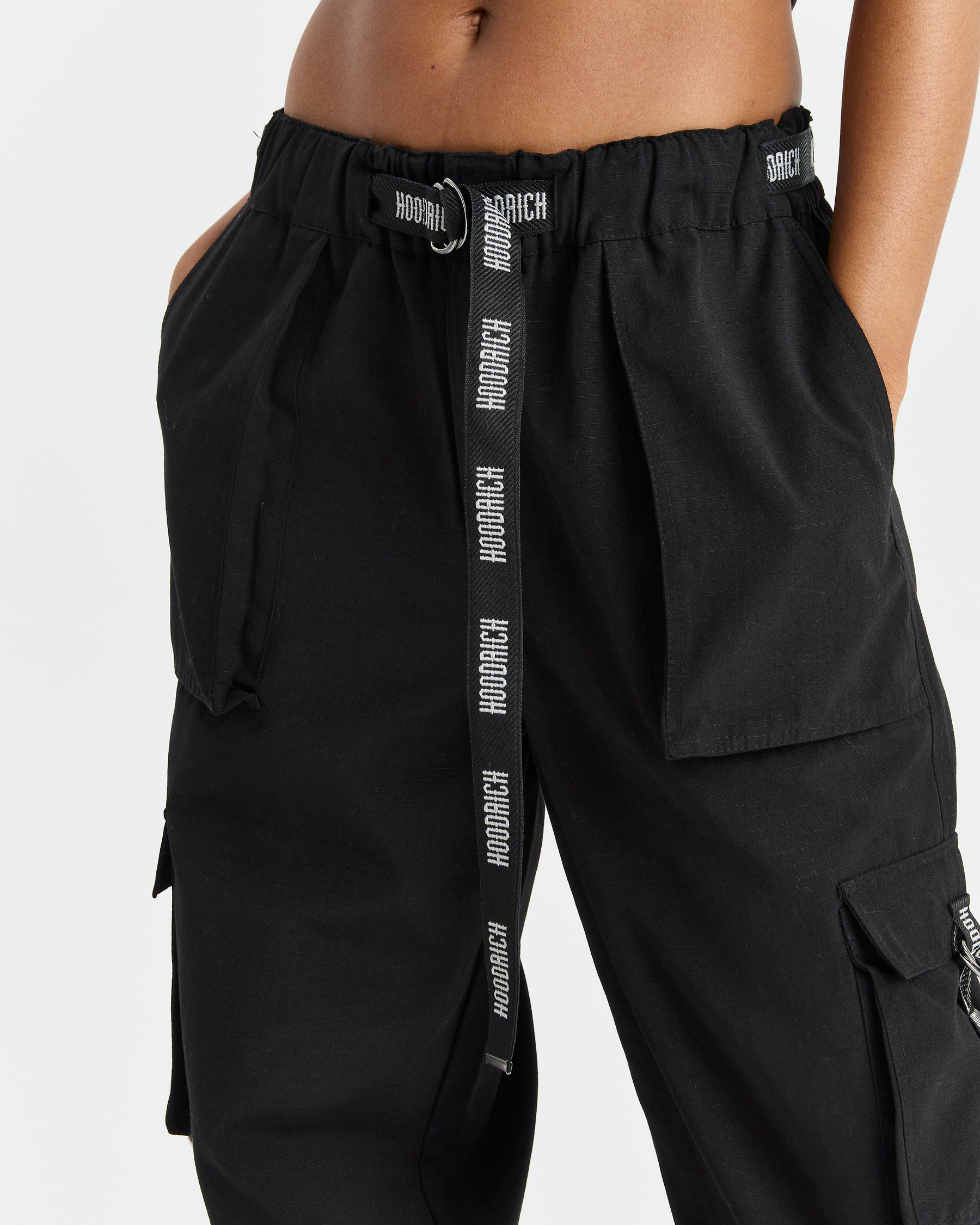 Premier Woven Cargo Pants - Black