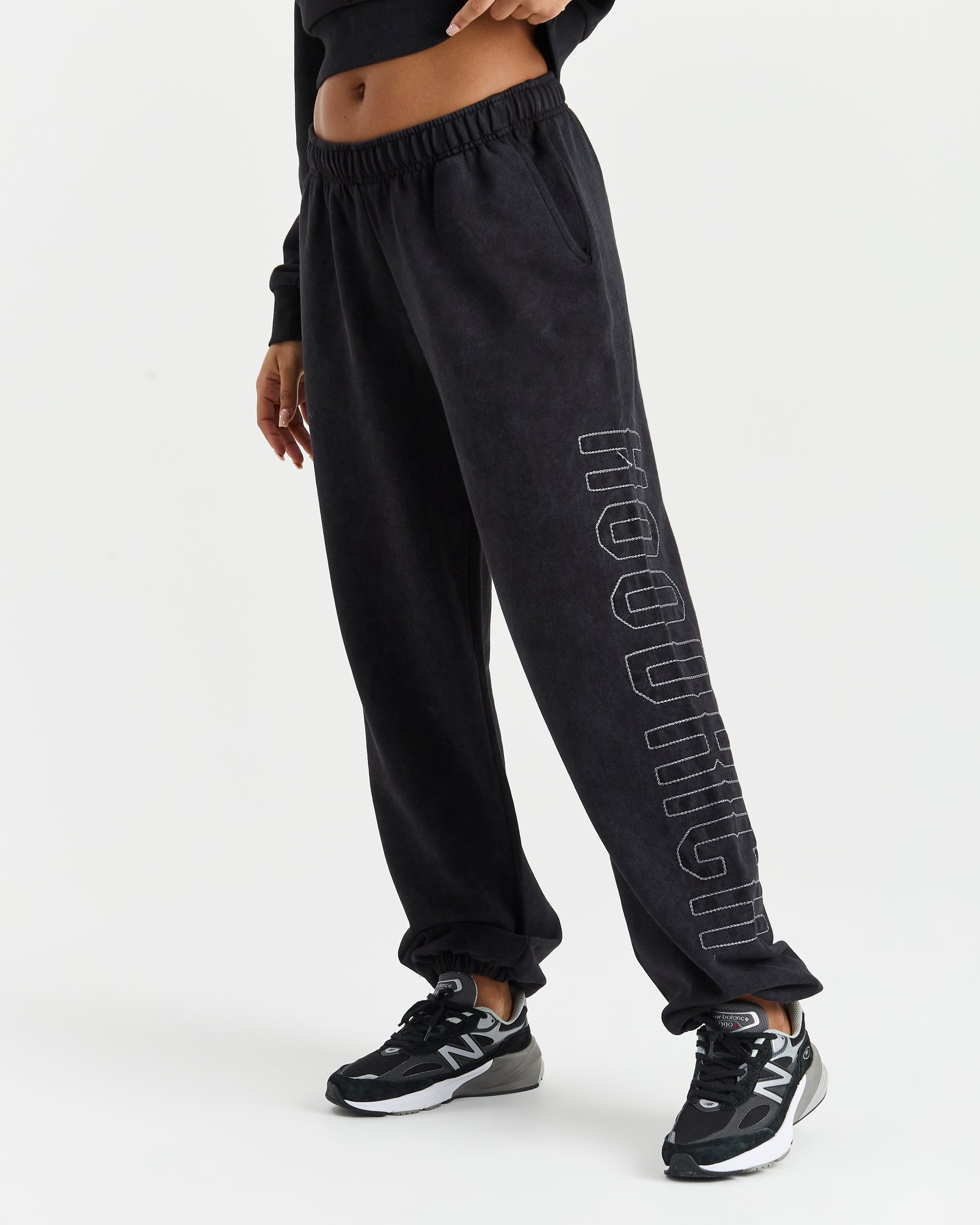 Erode Oversized Joggers - Black Wash