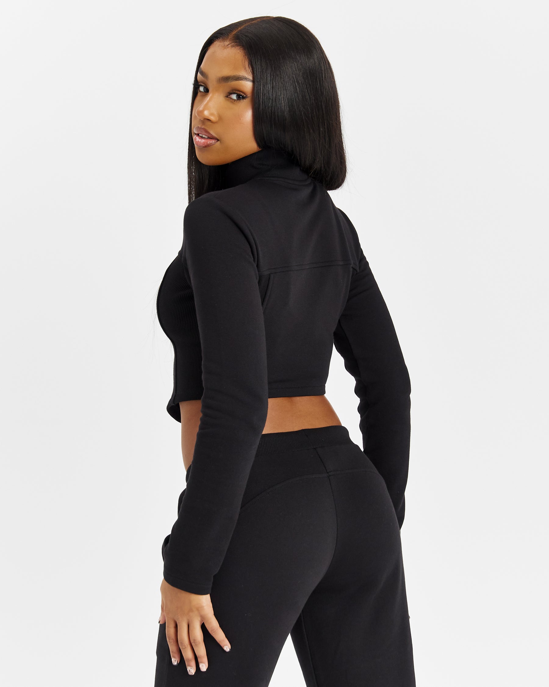 Form Fitted Zip-Through - Black/Silver