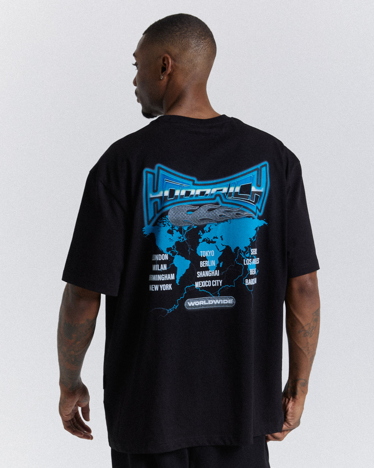 Maglietta oversize mondiale - Nero/Bianco/Blu