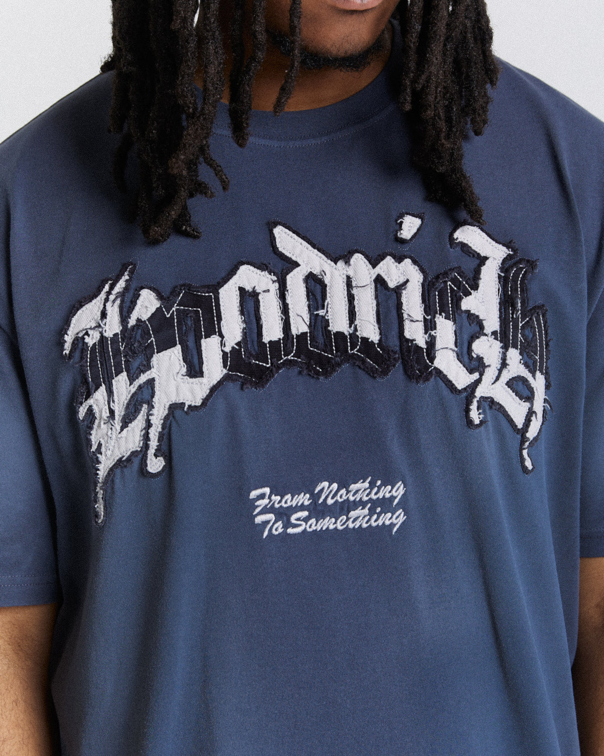 T-shirt oversize Ash - Blu/Grigio