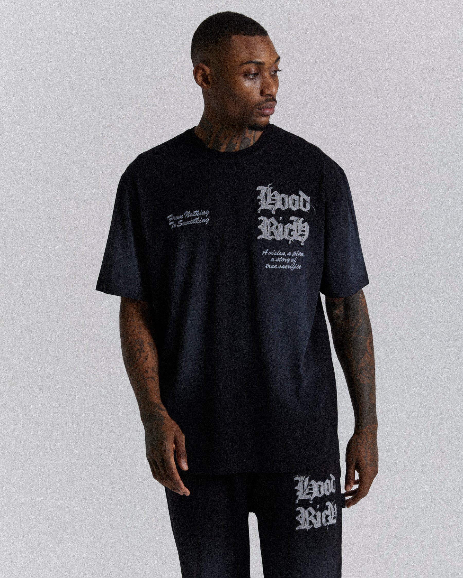 Ash Oversized T-Shirt - Black/Grey