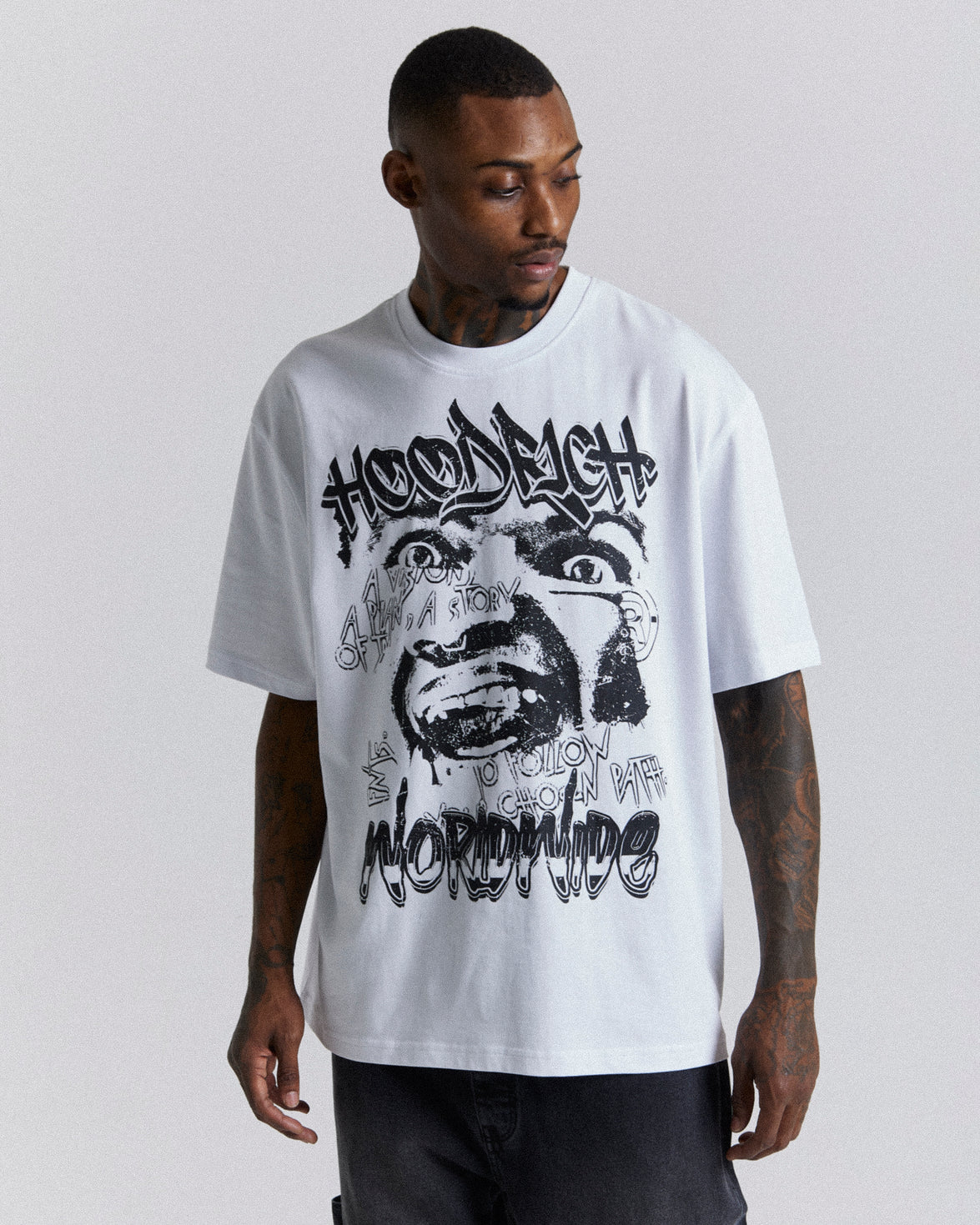 Compilation Oversized T-Shirt - White/Black