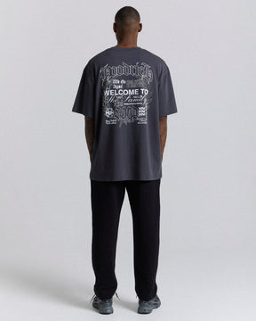 Asphalt Oversized T-shirt- Grey/White