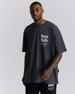 Asphalt Oversized T-shirt- Grey/White