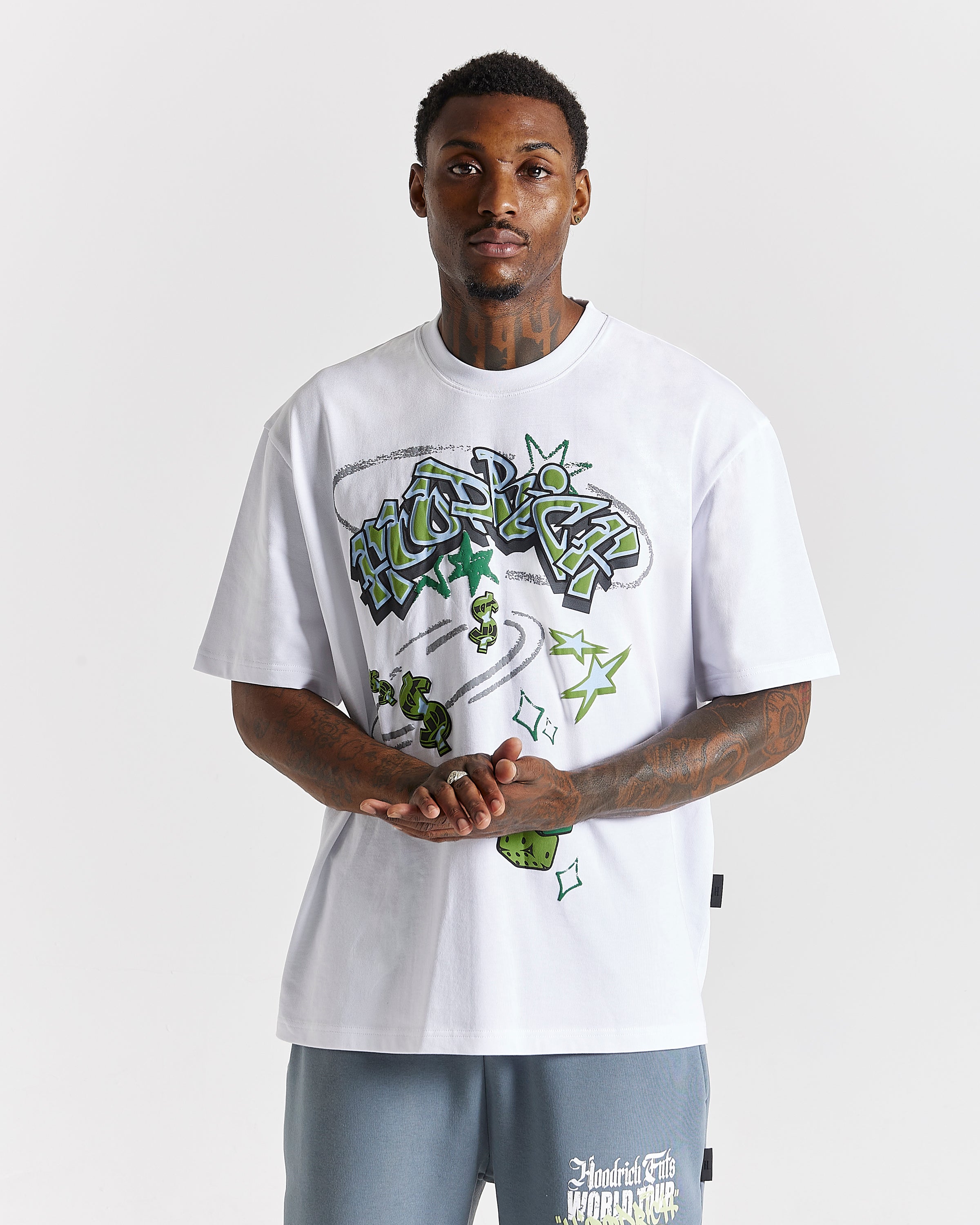 T-shirt oversize Ice Gold - Bianco/Verde