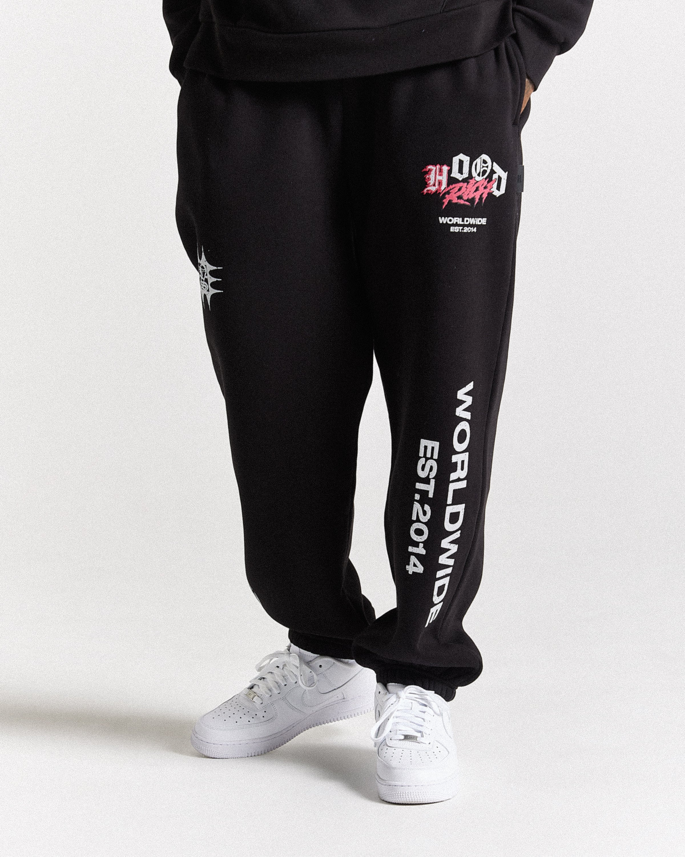 Pantaloni da jogging oversize Vertigo - Nero/Grigio/Rosa