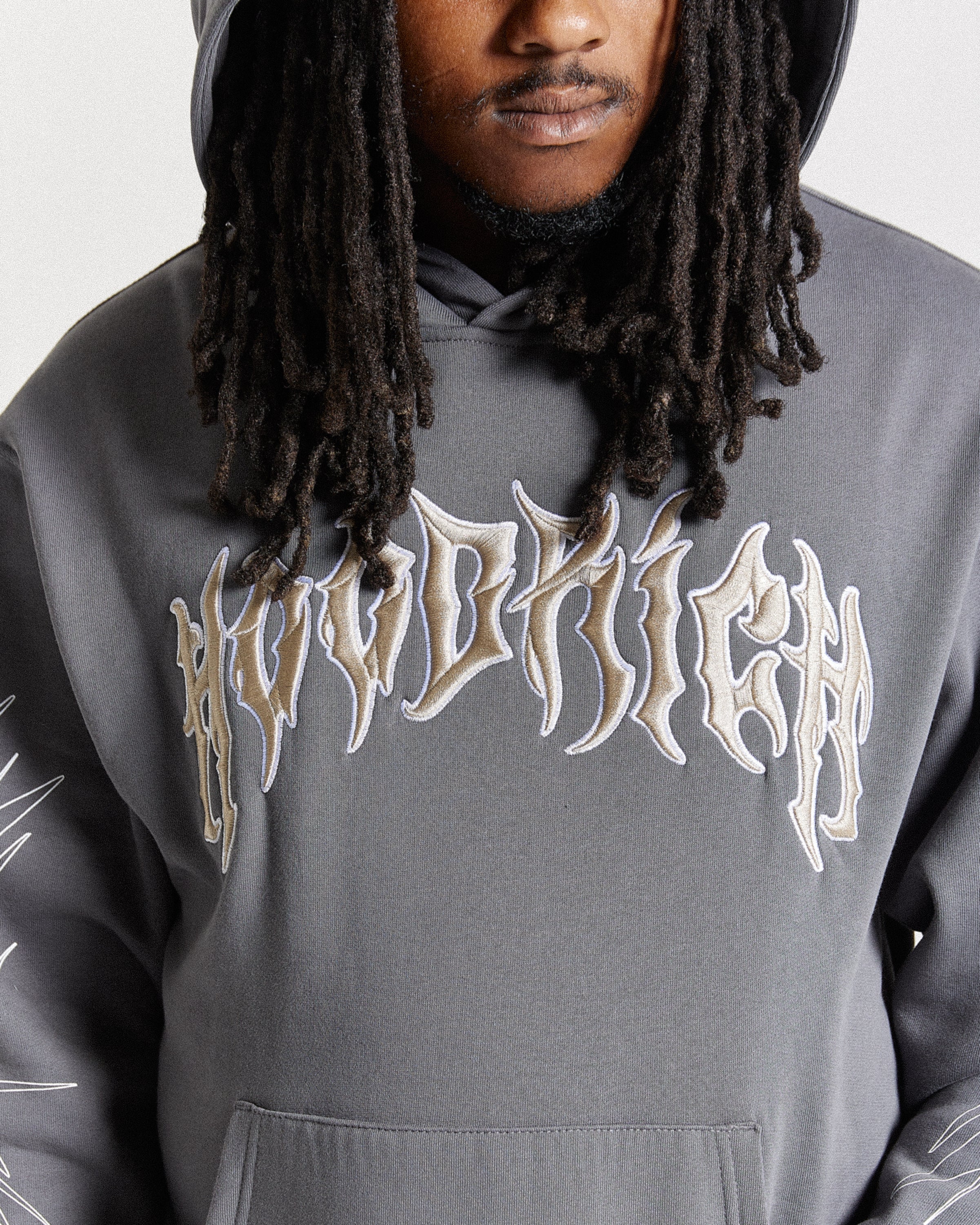 Felpa con cappuccio oversize Spectral - Grigio/Crema