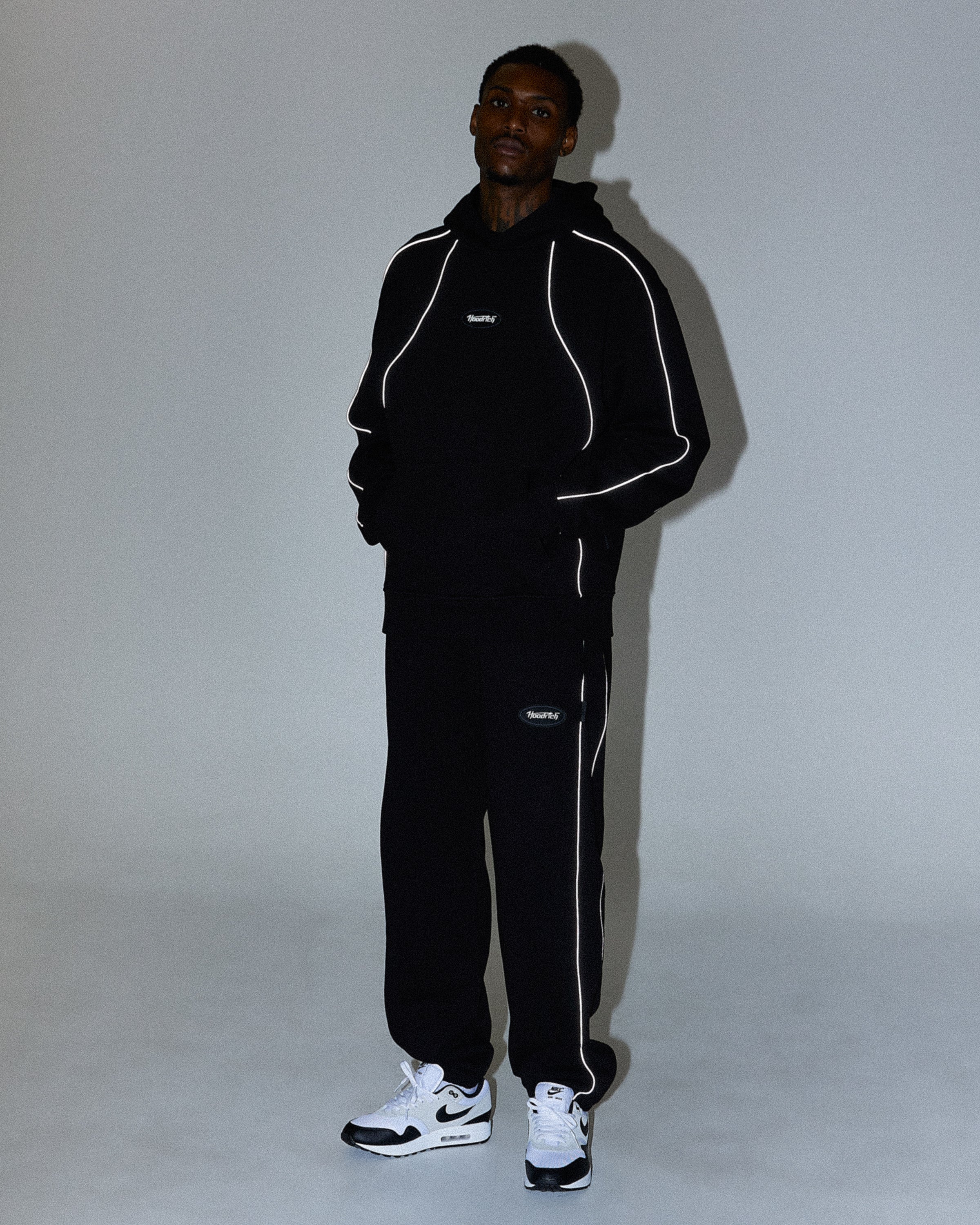 Jogger oversize Cypher - Nero/Riflettente