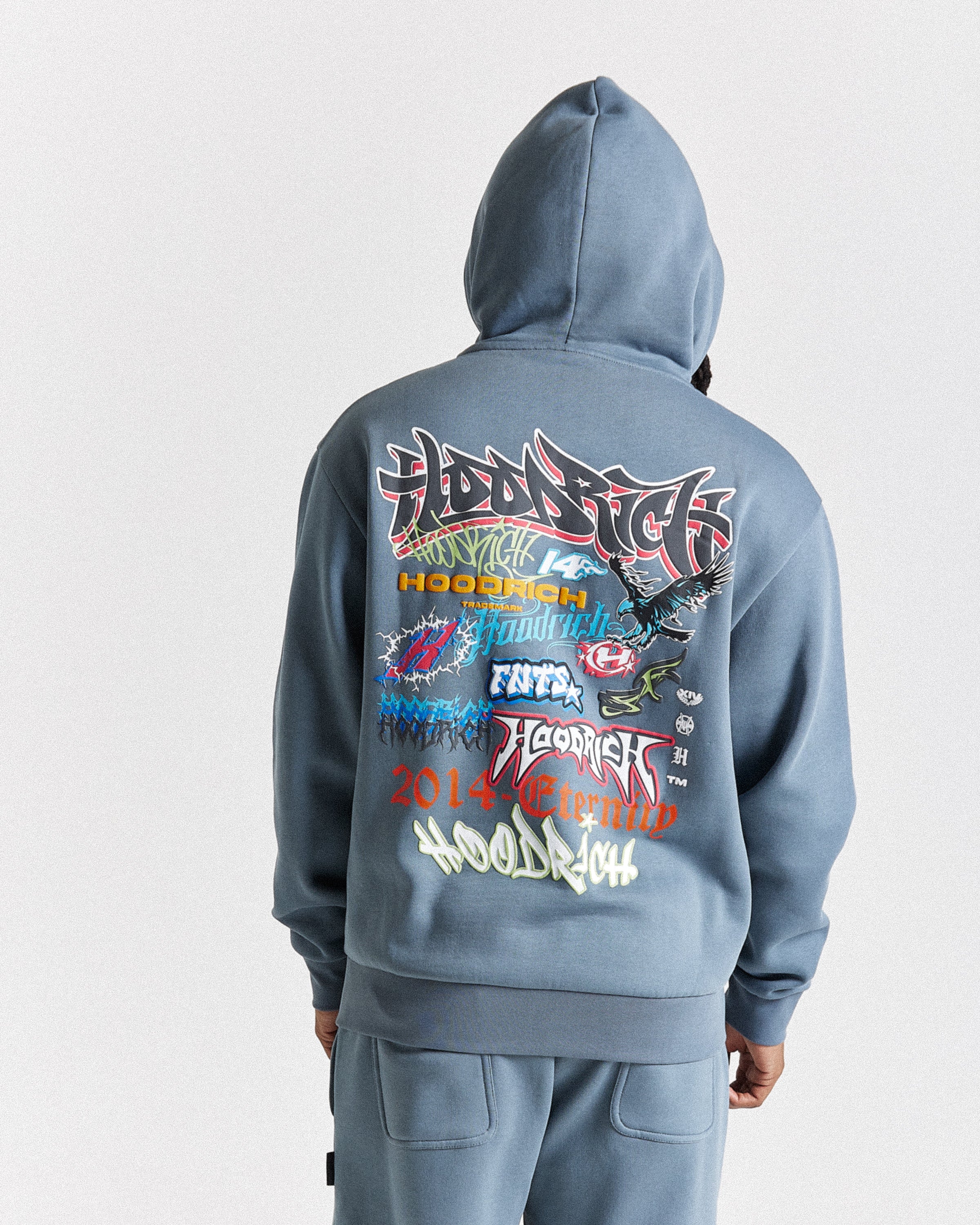Felpa con cappuccio oversize Graff Rave - Grigio