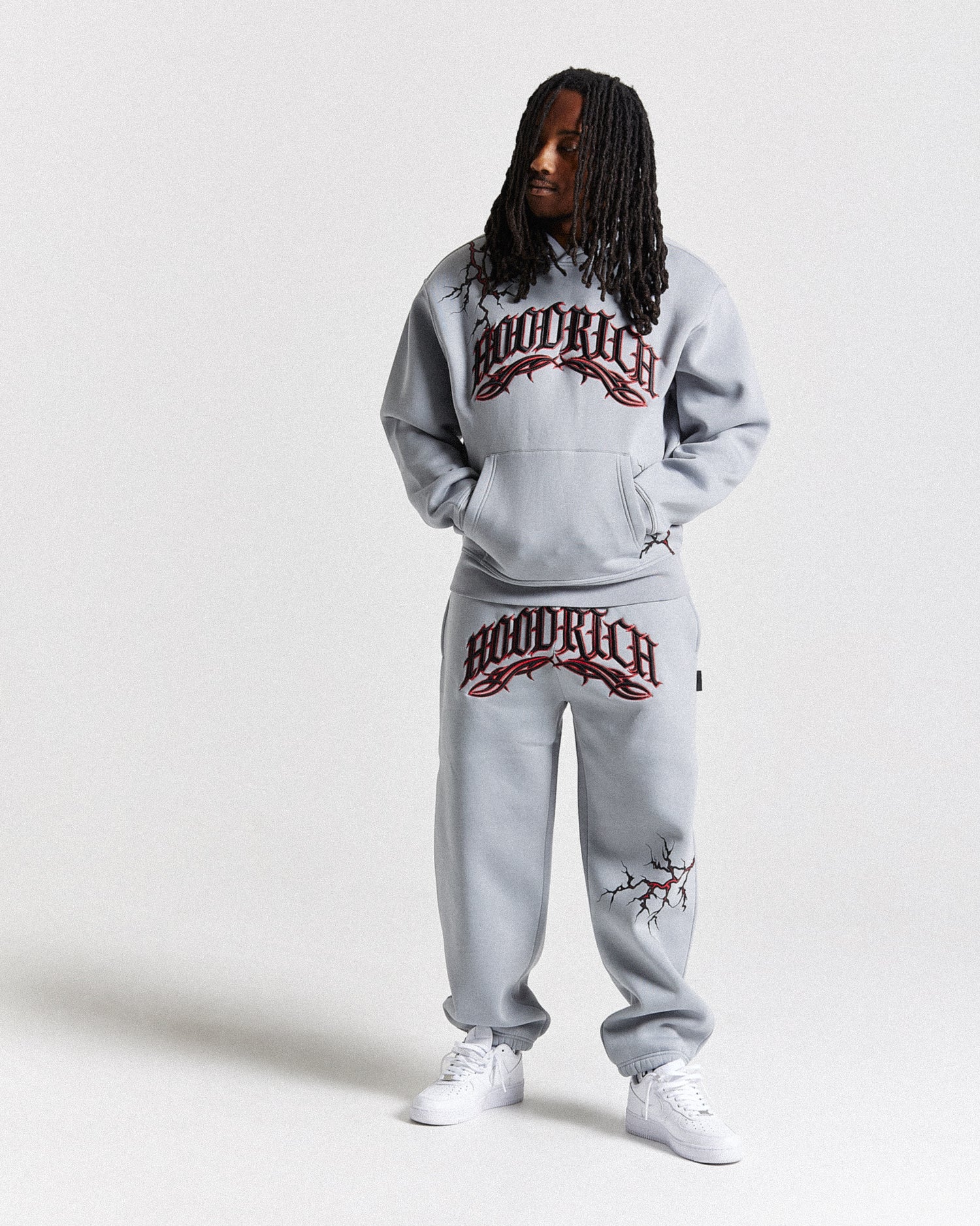 Jogger oversize scuri - Grigio/Nero/Rosso