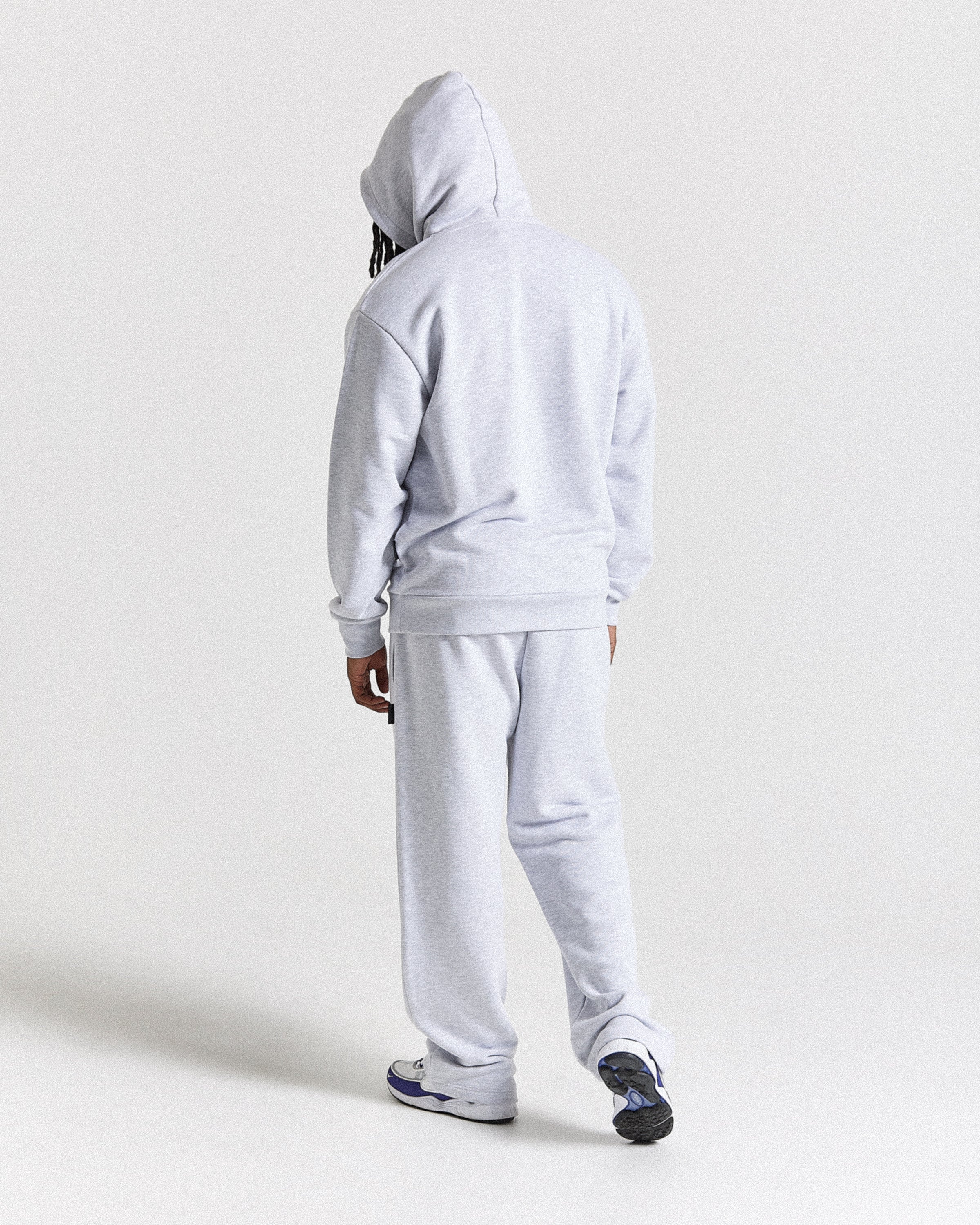 Felpa con cappuccio oversize Asthrich - Grigio chiaro