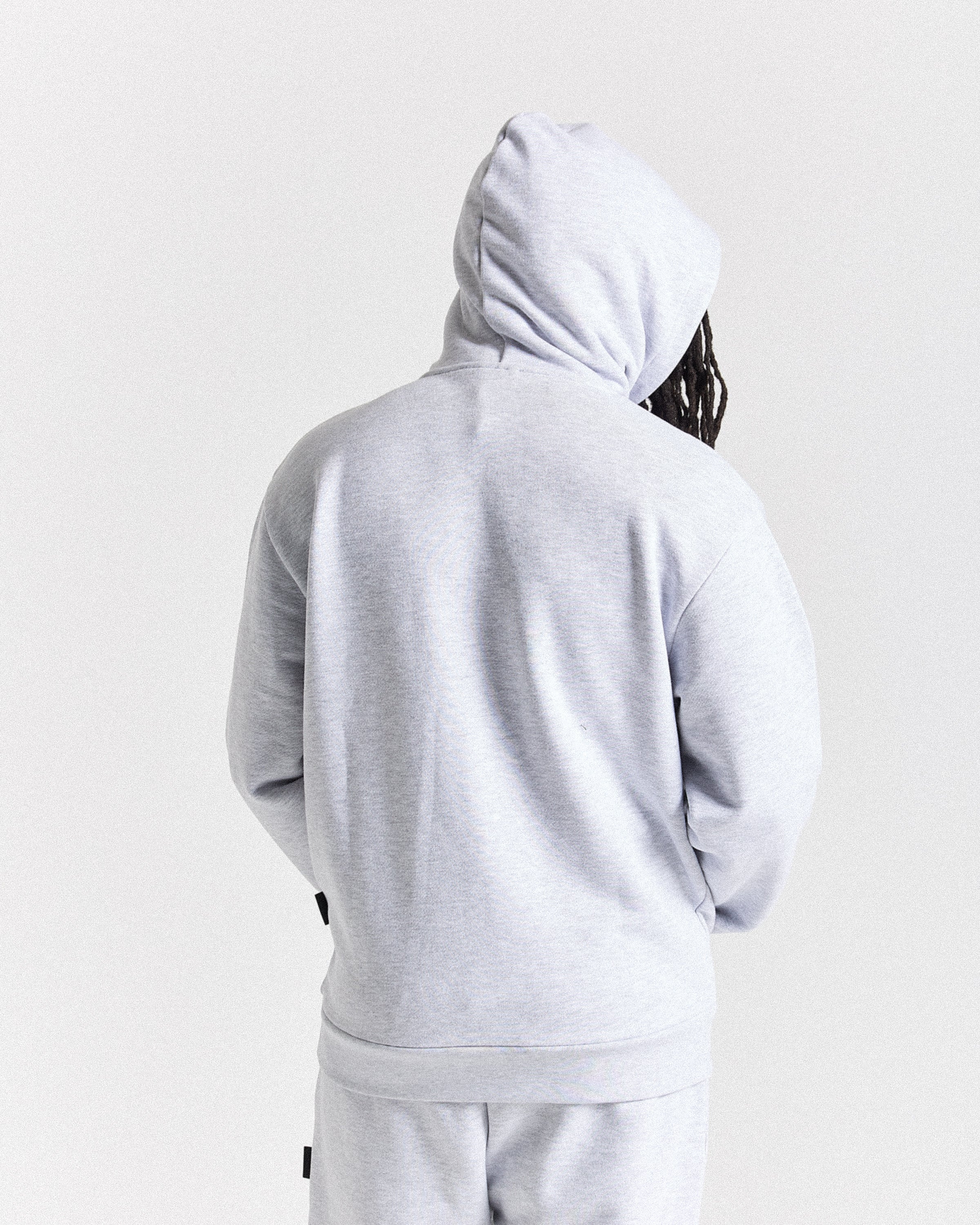Felpa con cappuccio oversize Asthrich - Grigio chiaro