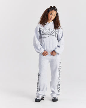 Solace Wide Leg Joggers - Light Grey