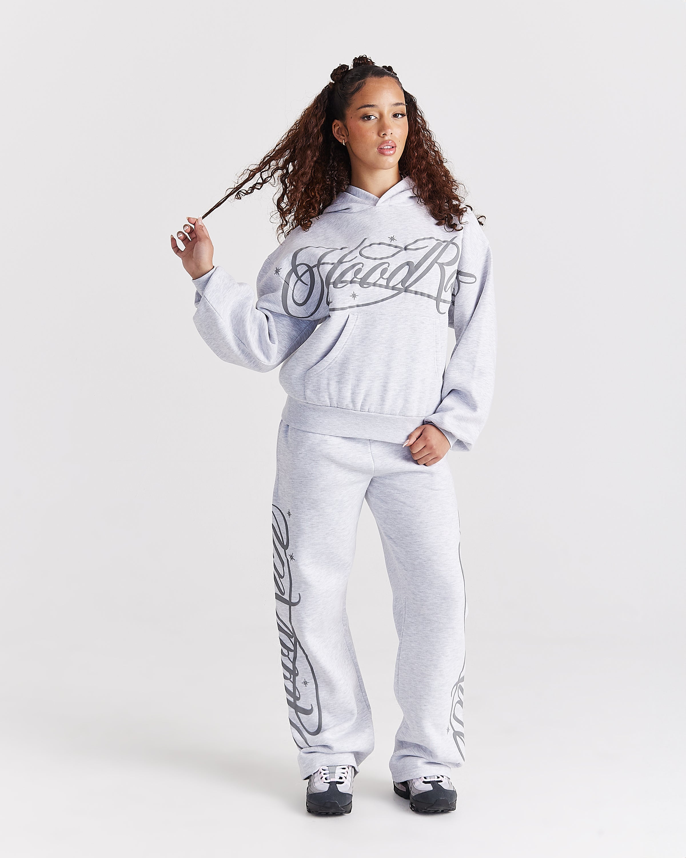 Pantaloni da jogging a gamba larga Solace - Grigio chiaro