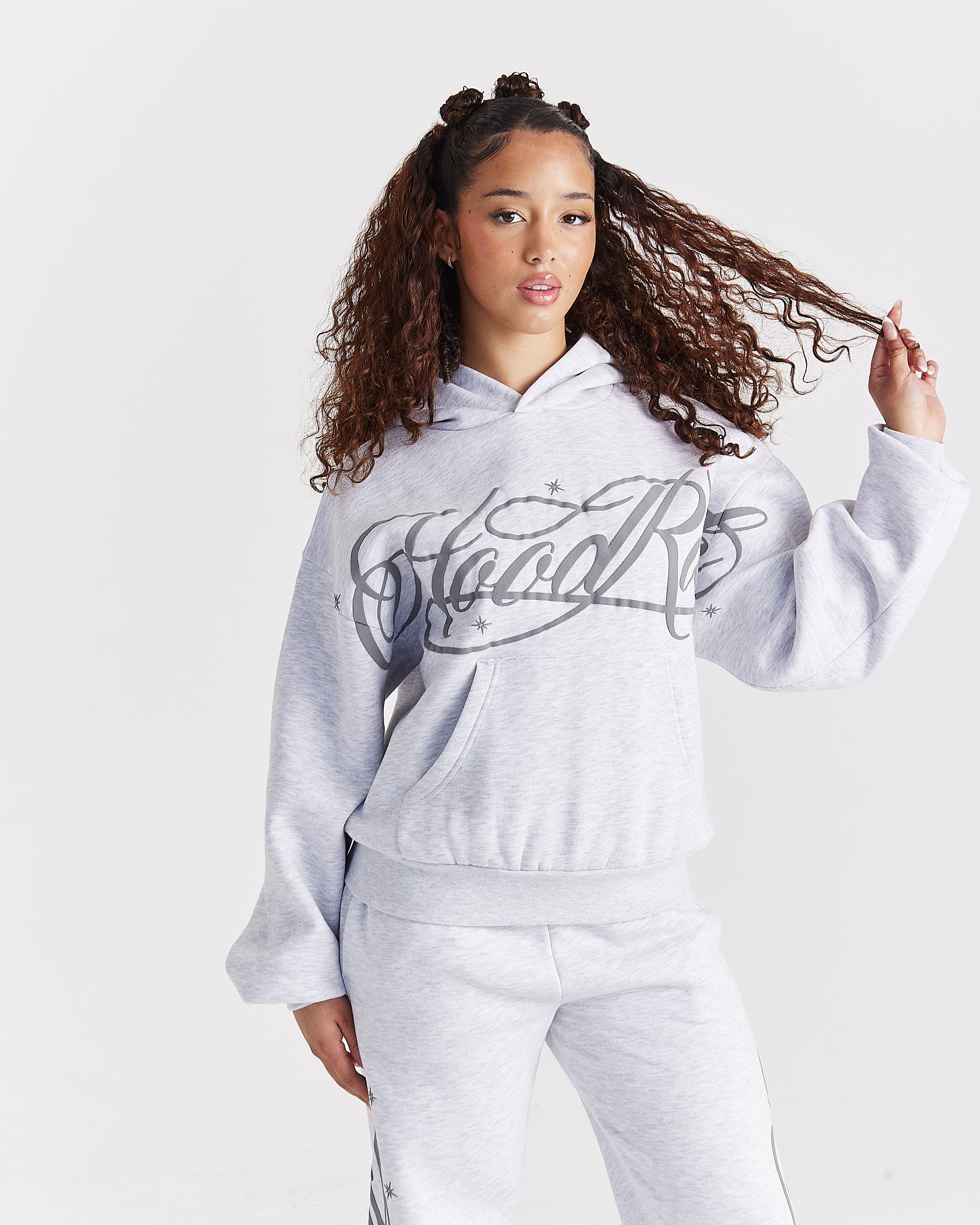 Felpa con cappuccio Solace Mid Length - Grigio chiaro