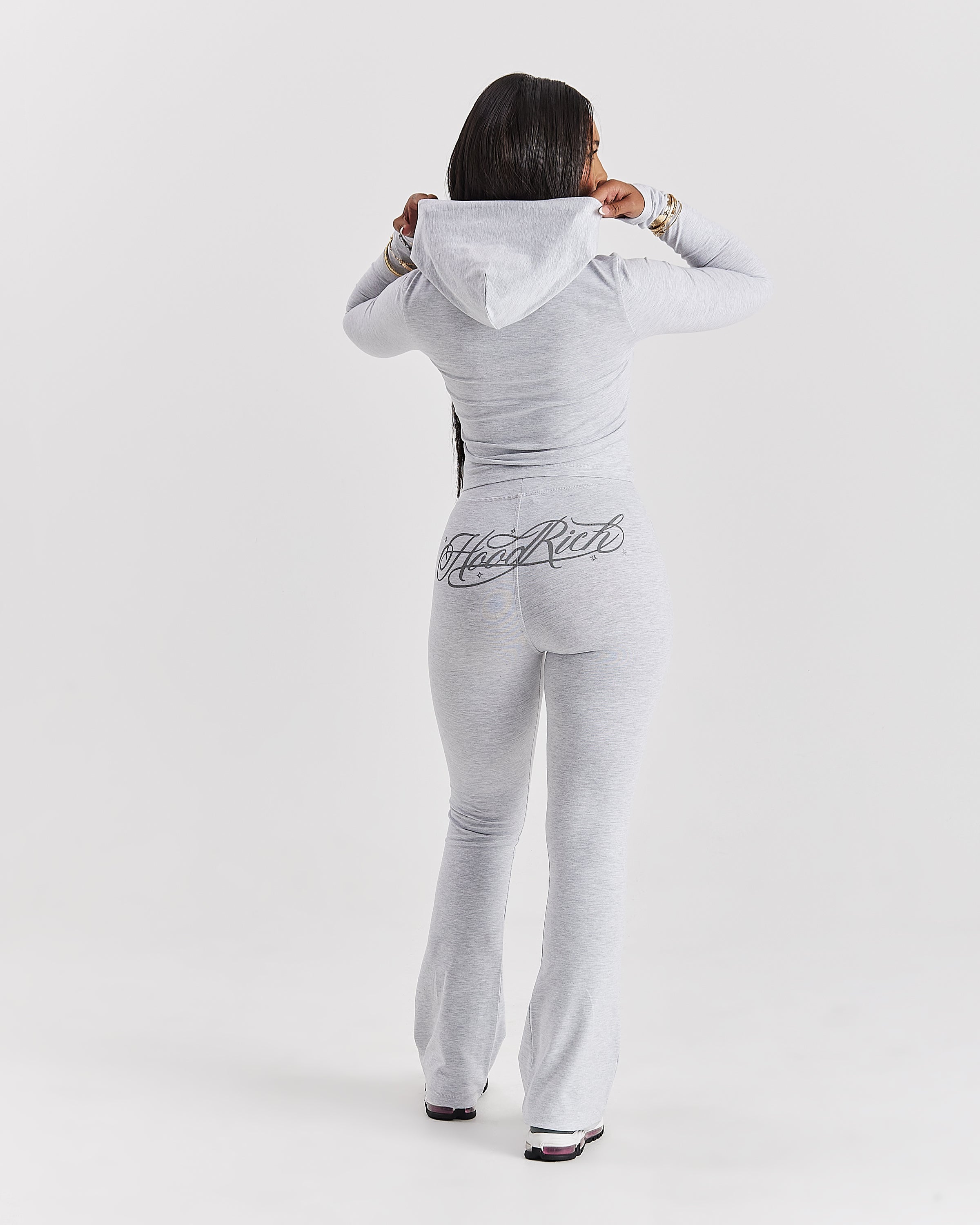 Solace Fitted Zip Top - Grigio chiaro