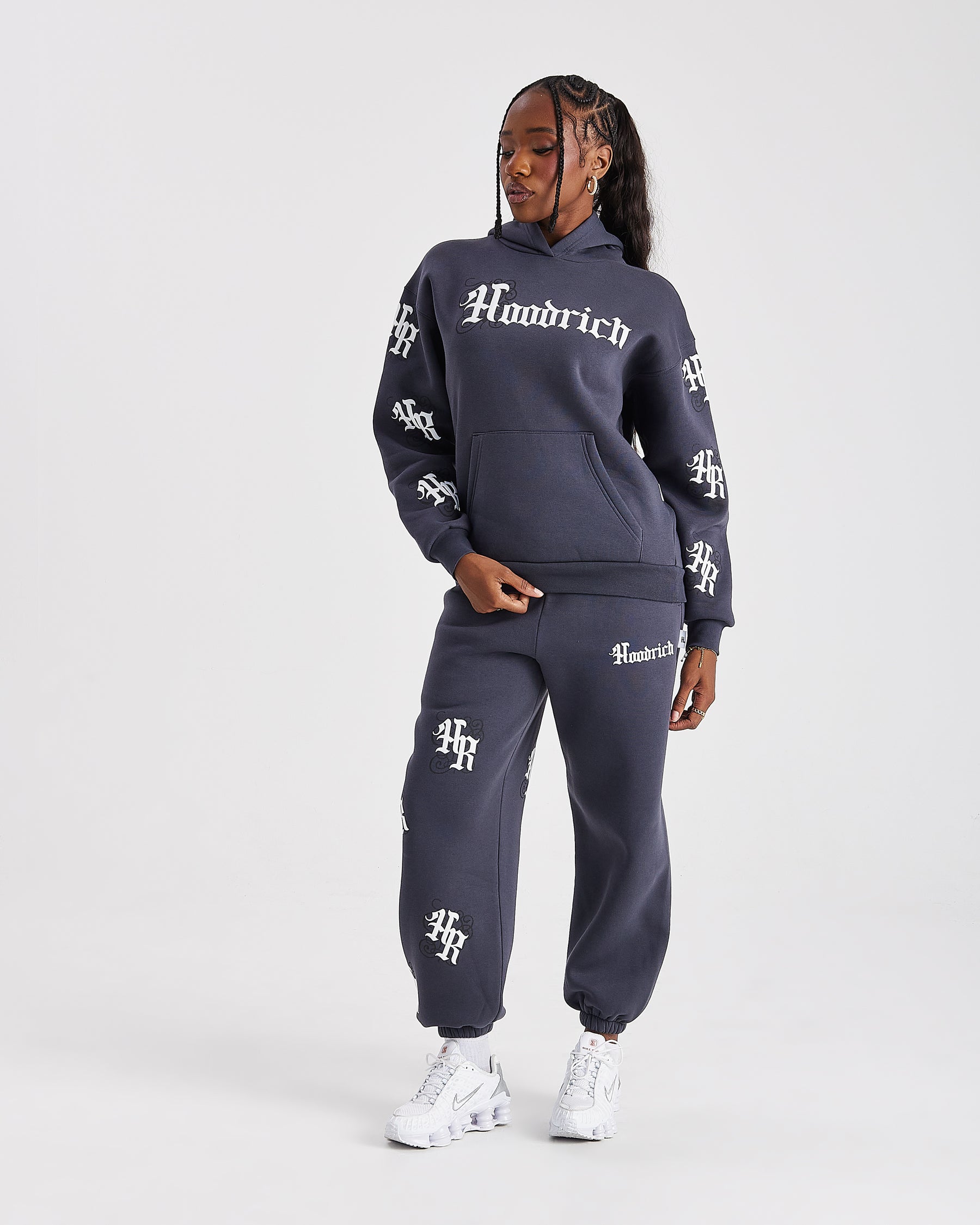 Onyx Oversized Joggers - Grey/White