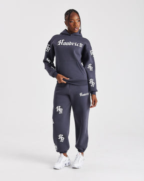 Onyx Oversized Hoodie - Grey/White