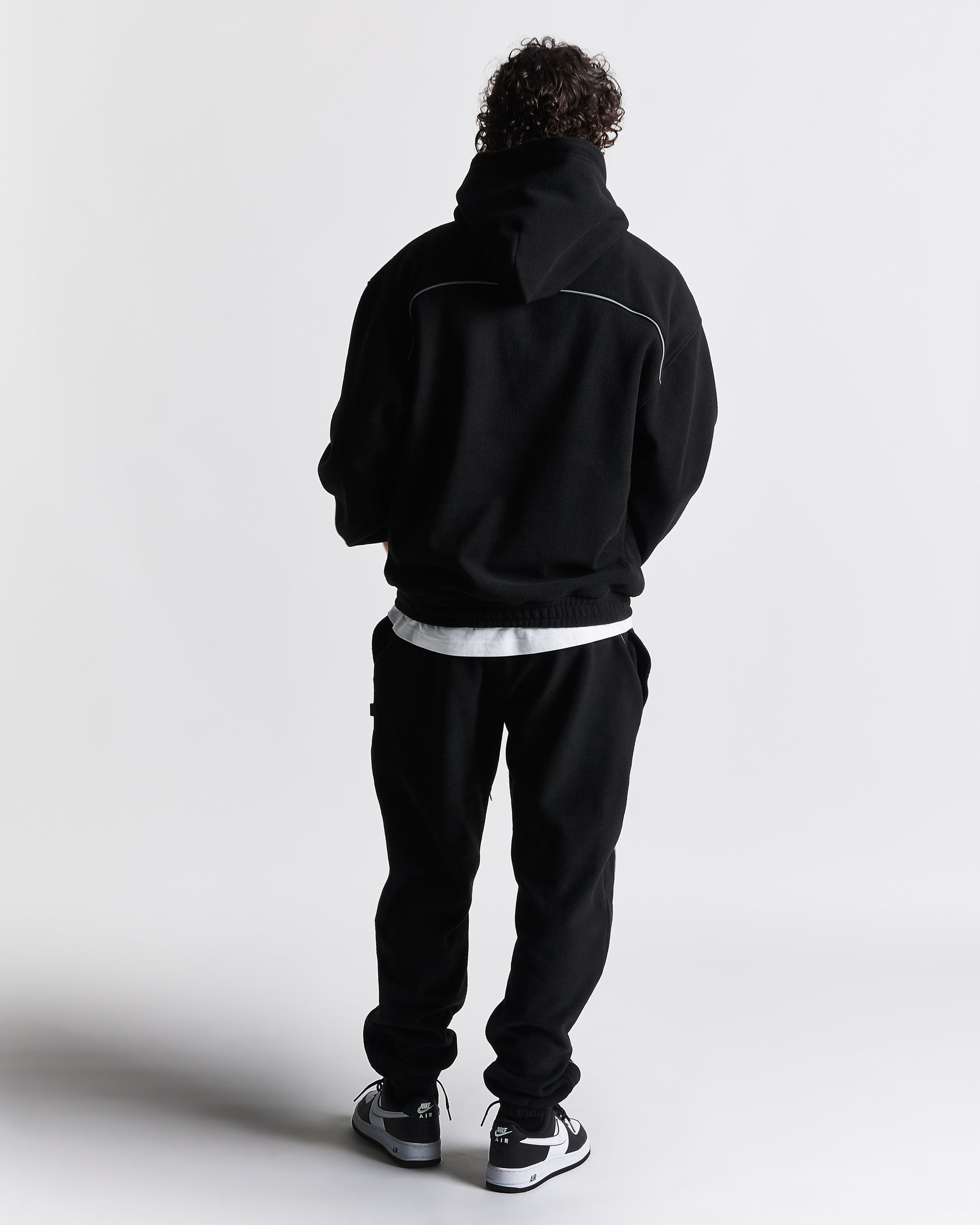 Split Oversized Jogger - Black/White/Red