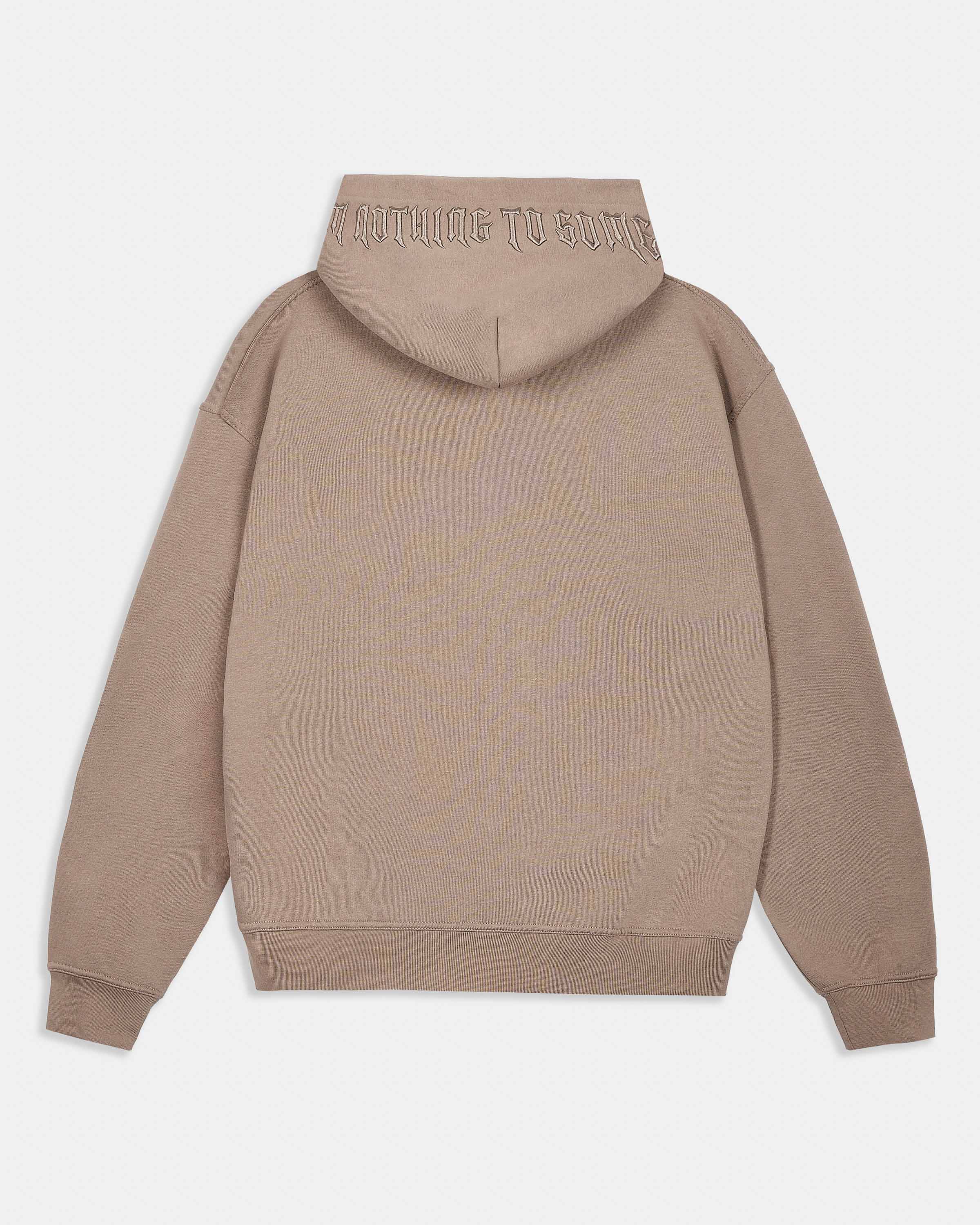 Felpa con cappuccio oversize con zip Ritual - Marrone/Bianco/Nero