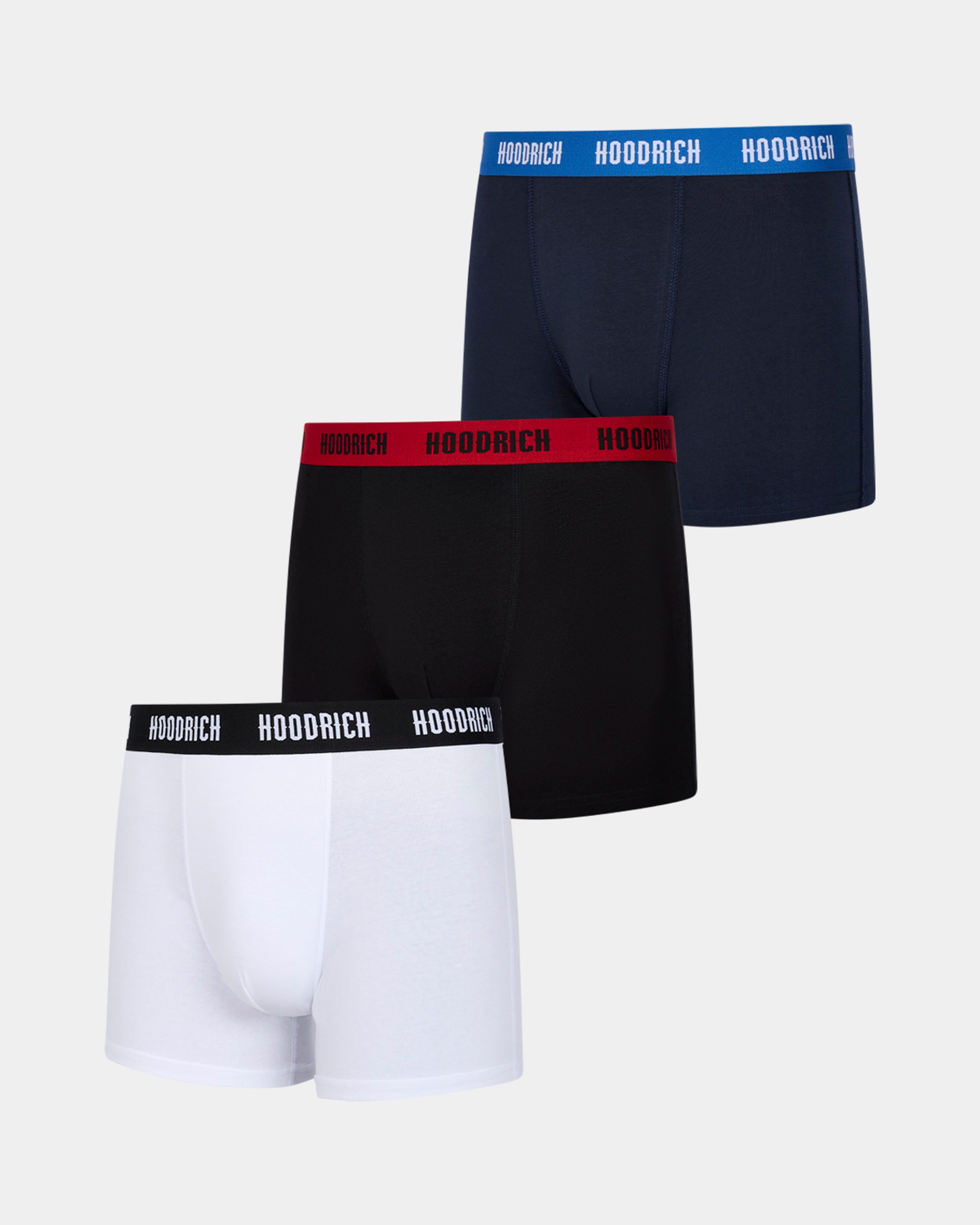 Core 3 Pack Boxers - Black/White/Blue/Red