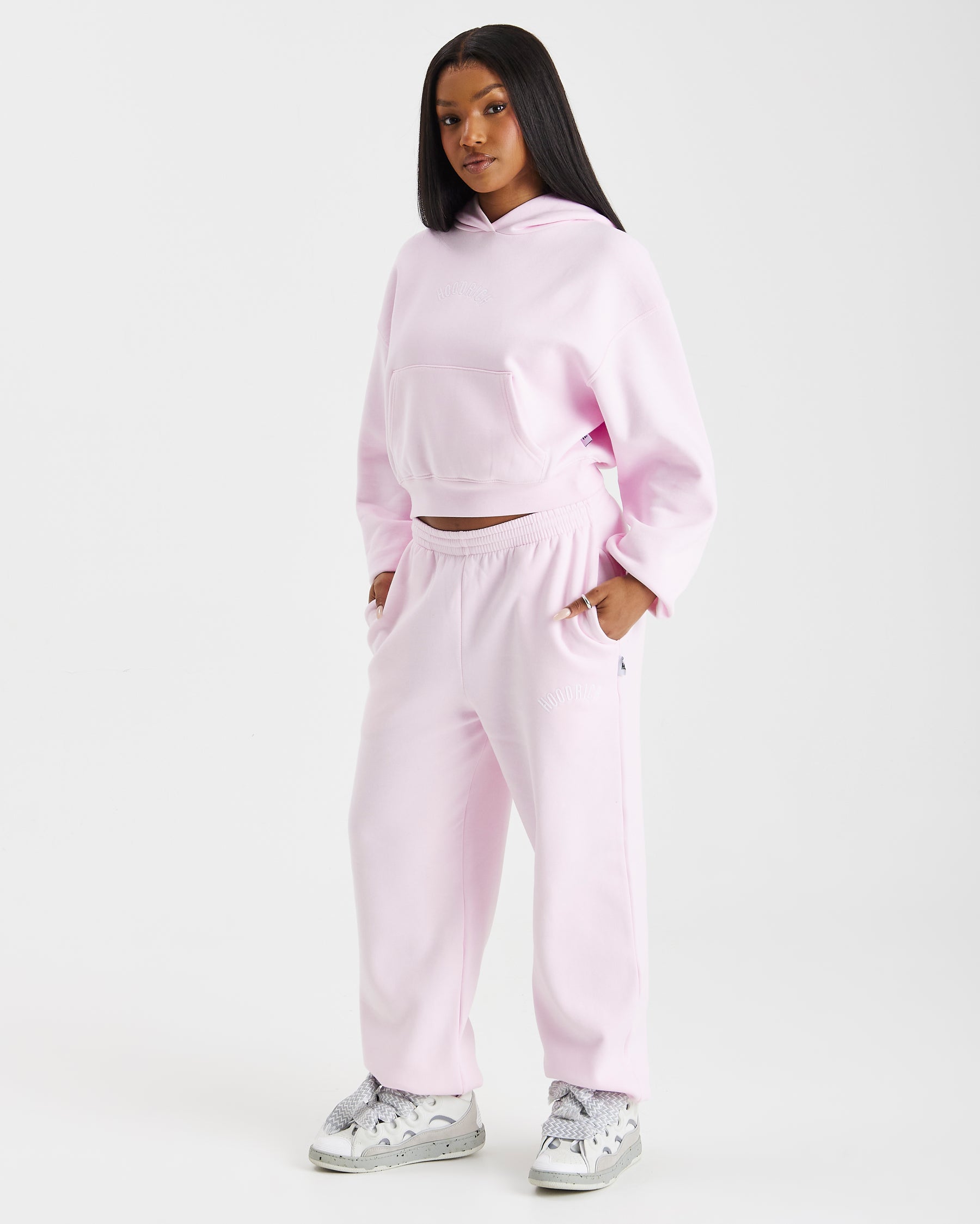 Lead Oversized Joggers - Pink/White