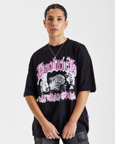 Sketch Money T-Shirt - Black/White/Pink