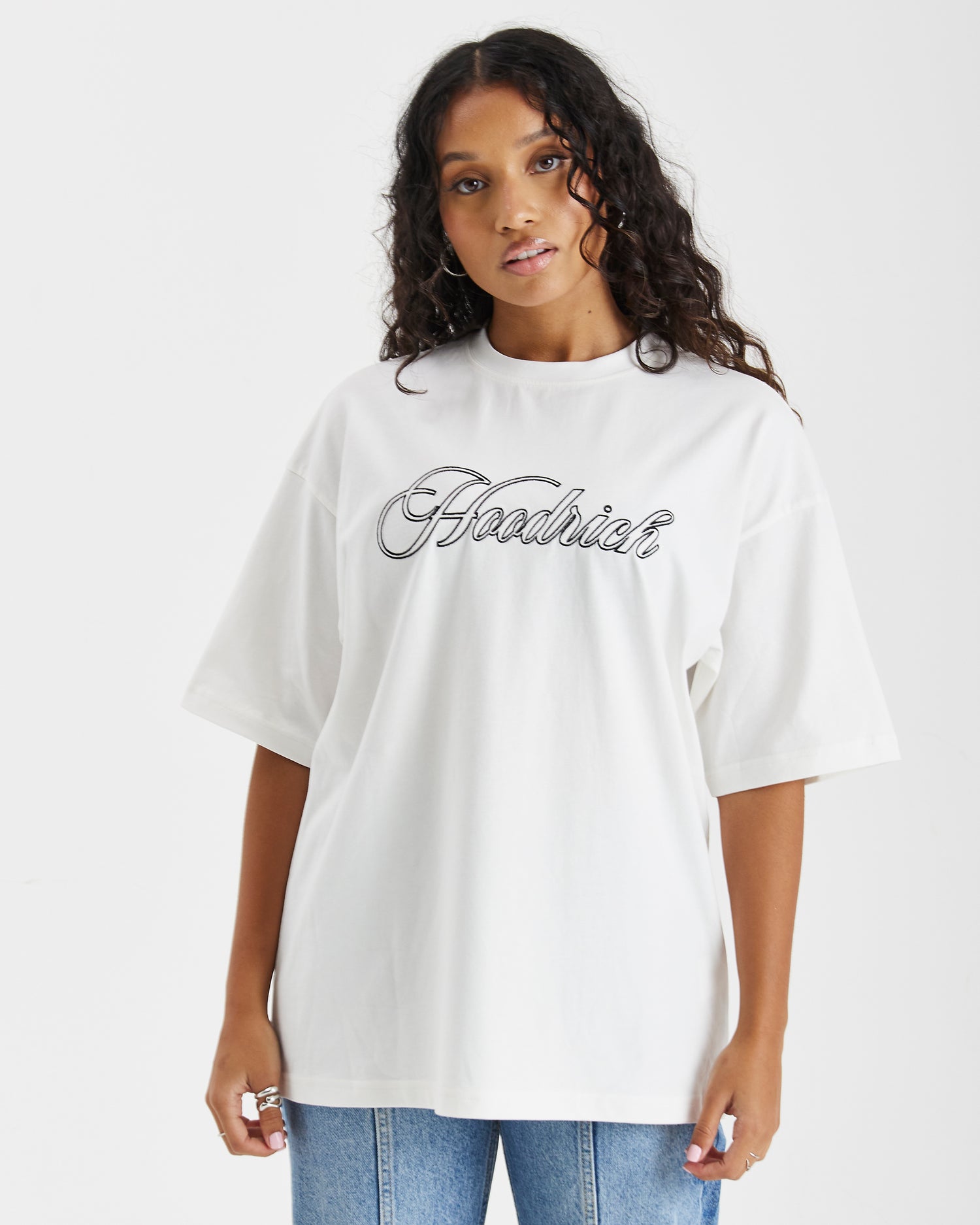 Cherries Oversized T-Shirt - White/Black/Red