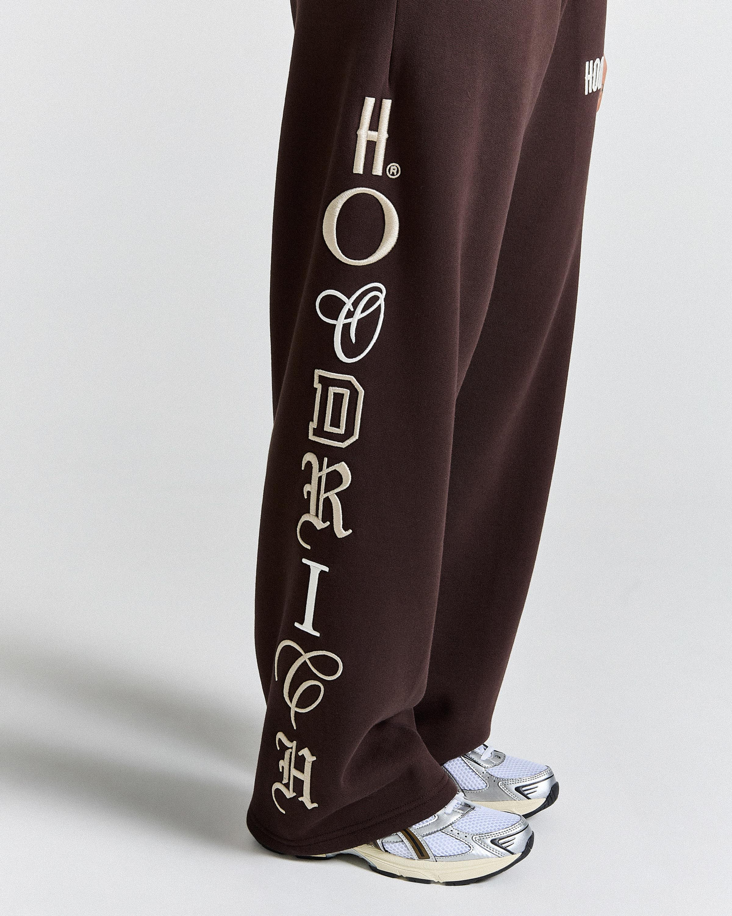 Calor Pantaloni della tuta larghi oversize - Marrone/Bianco