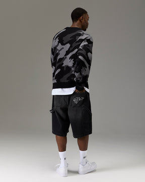 The Winners Circle Knitwear Sweater - Black/Camo