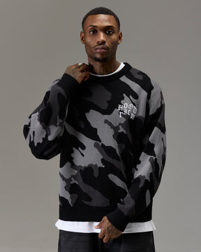 The Winners Circle Knitwear Sweater - Black/Camo