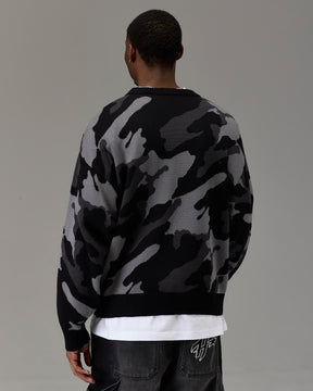 The Winners Circle Knitwear Sweater - Black/Camo