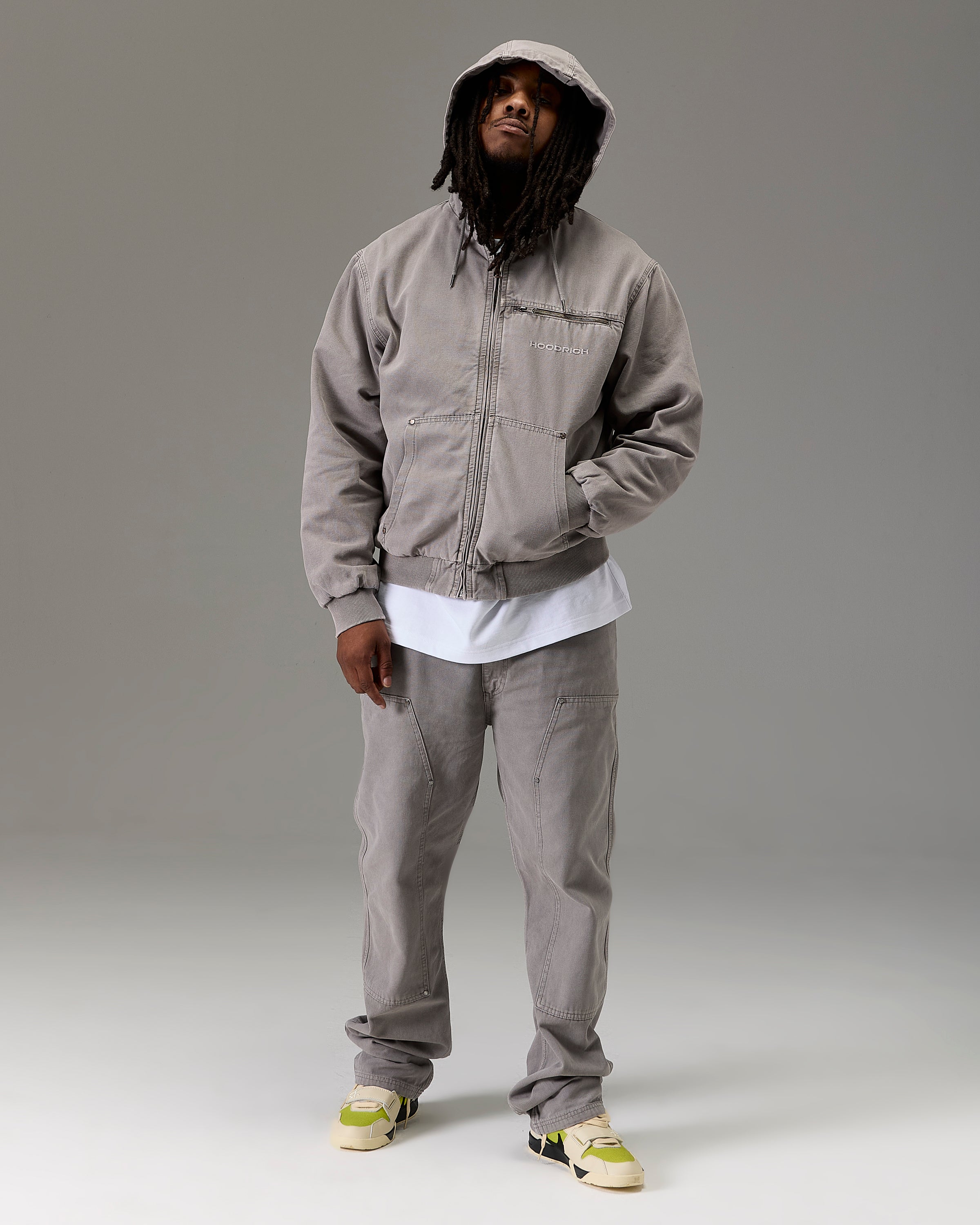 Pantaloni in tela da carpentiere Winner's Circle - Grigio
