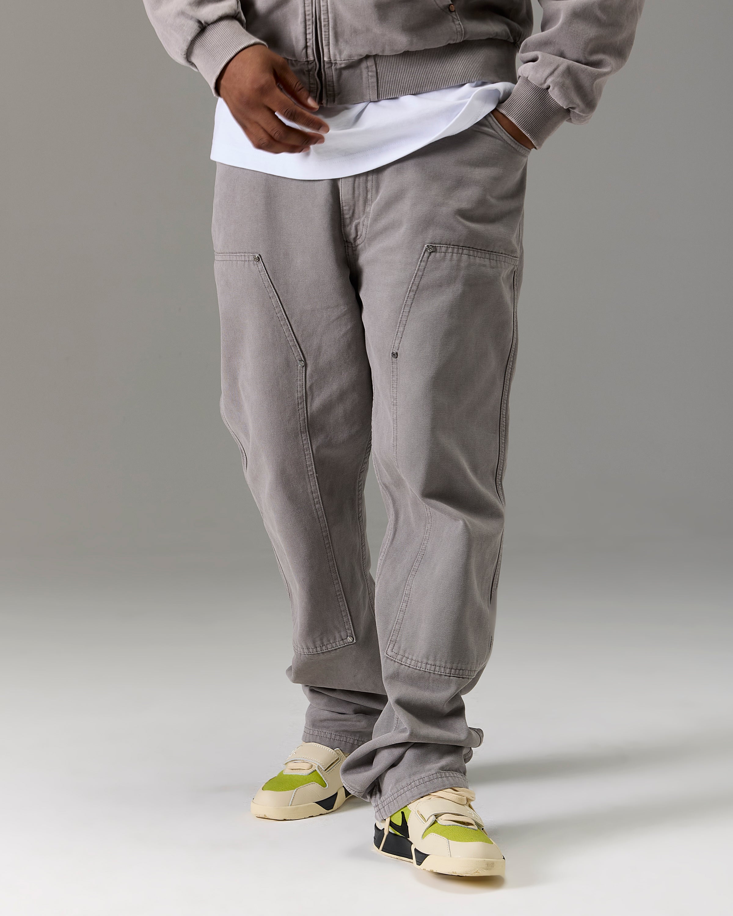 Pantaloni in tela da carpentiere Winner's Circle - Grigio
