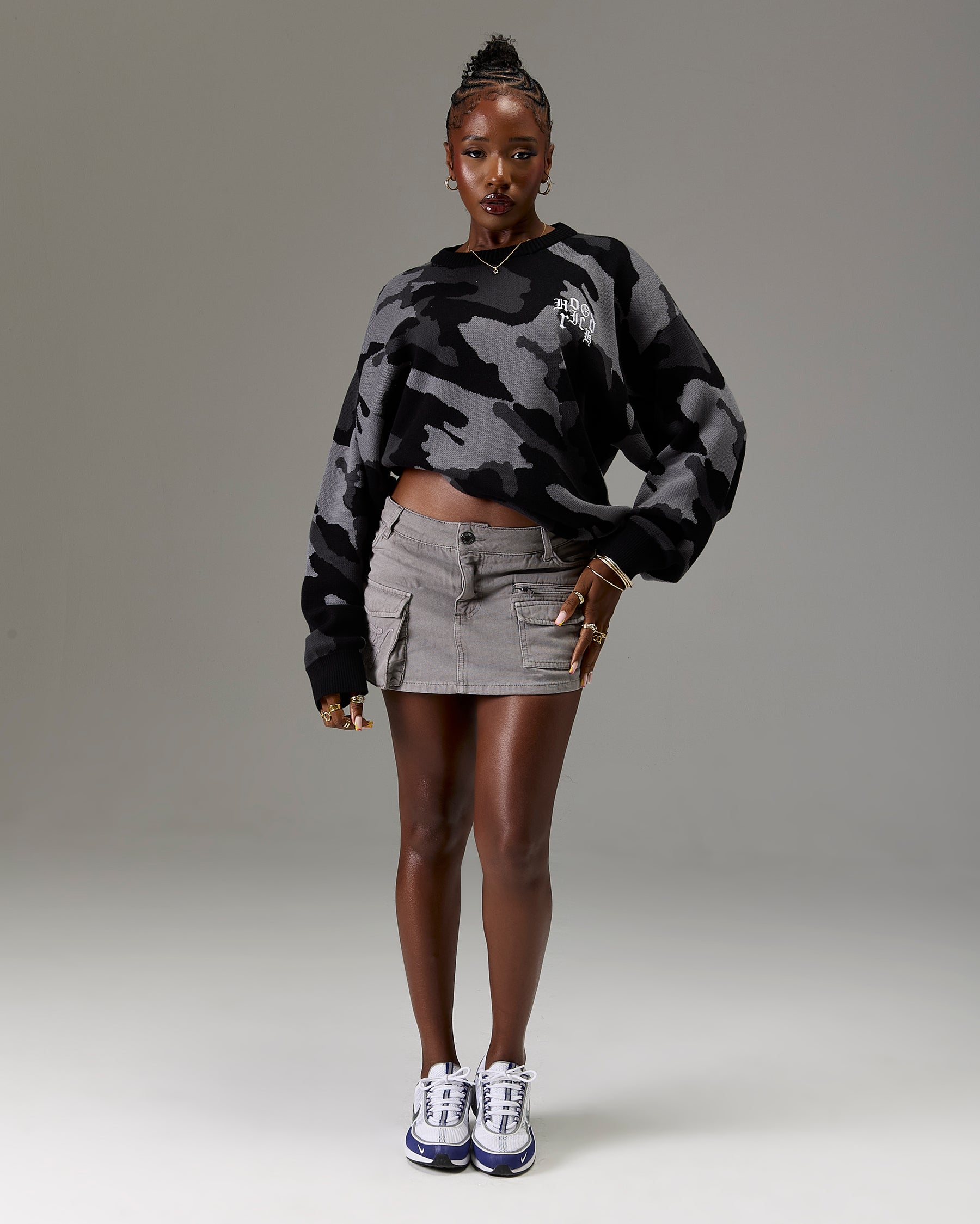 The Winners Circle Knitwear Sweater - Black/Camo