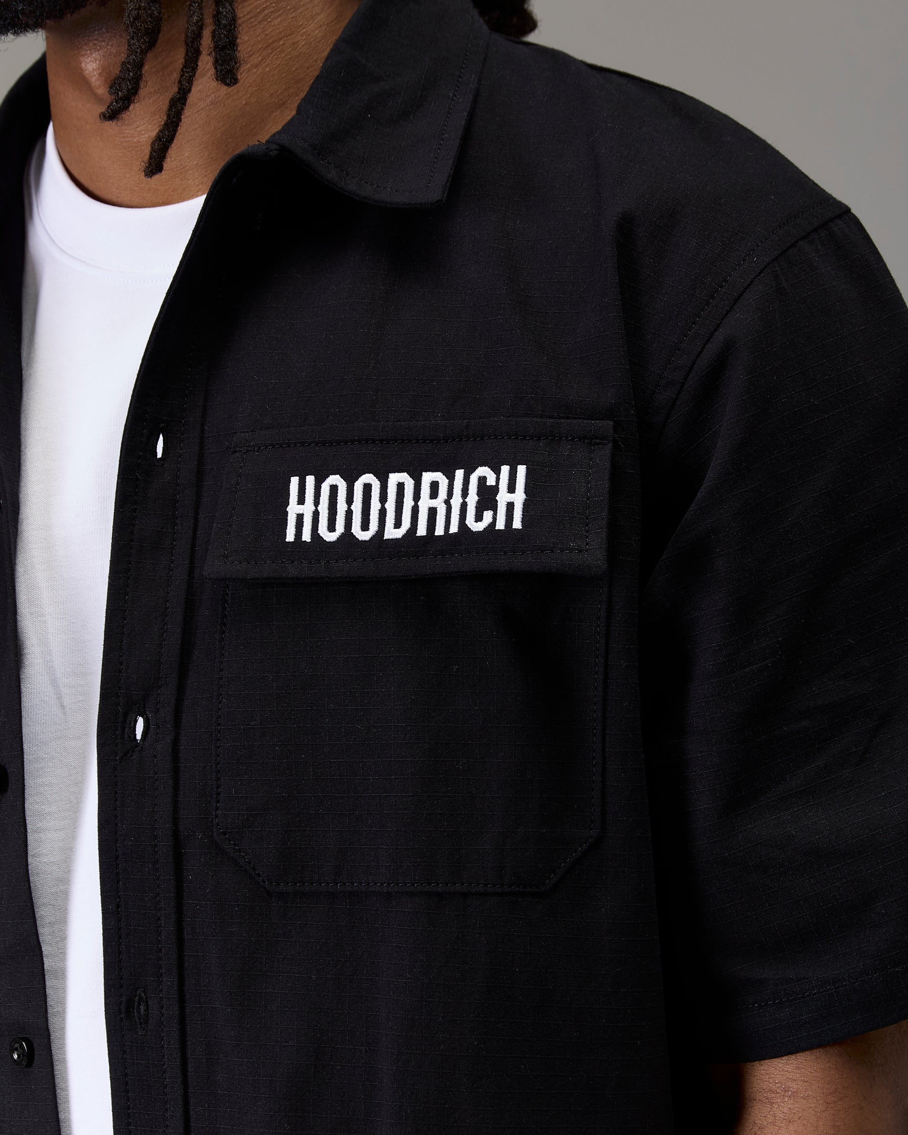 The Winners Circle Ripstop Shirt - Black/White