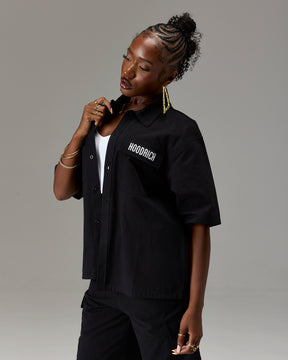 The Winners Circle Ripstop Shirt - Black/White