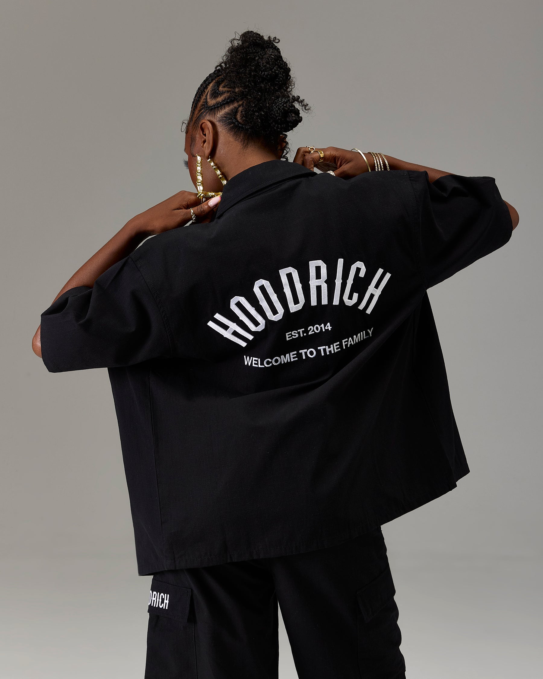 The Winners Circle Ripstop Shirt - Black/White