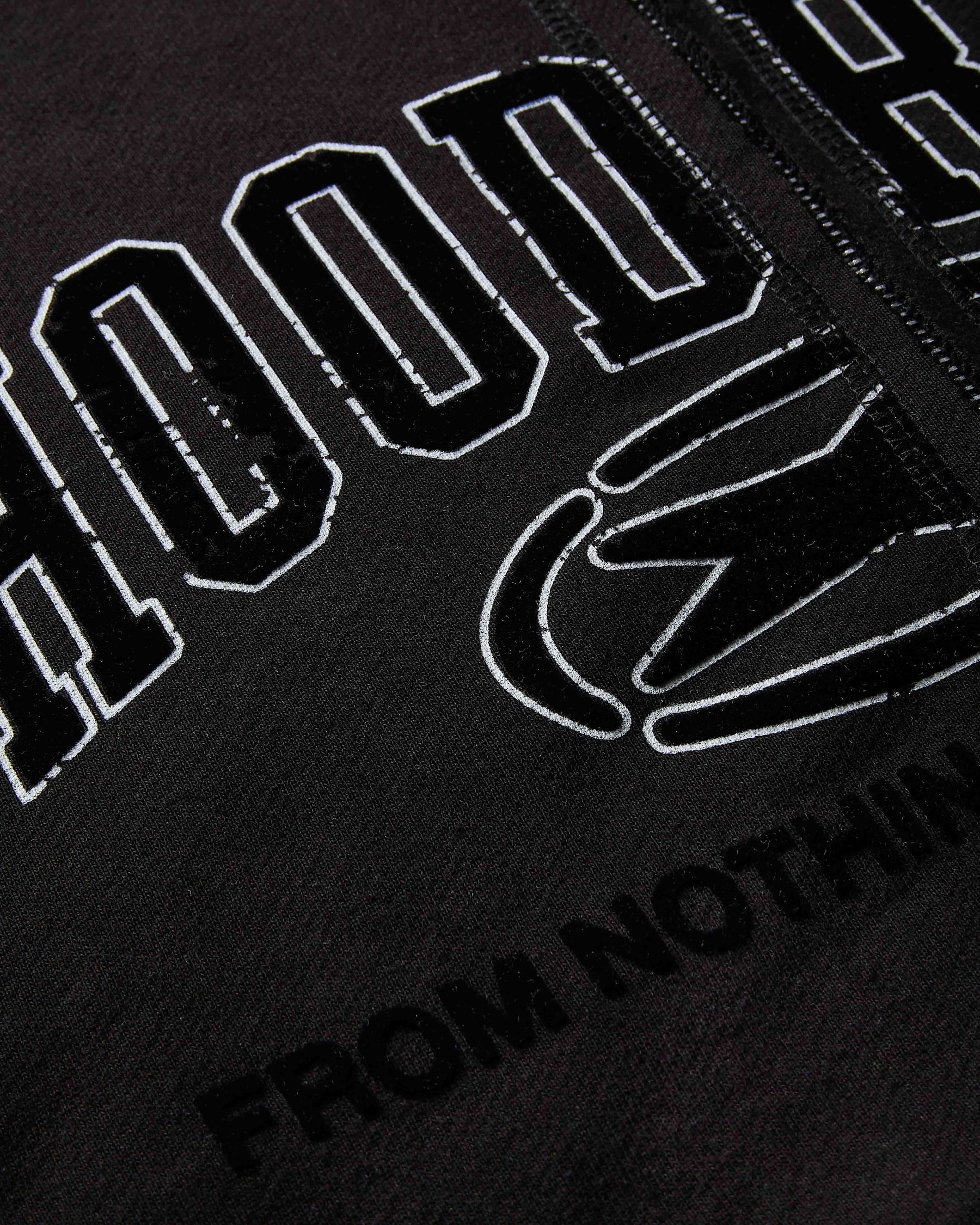 Fray Zip Relaxed Fit Hoodie - Black