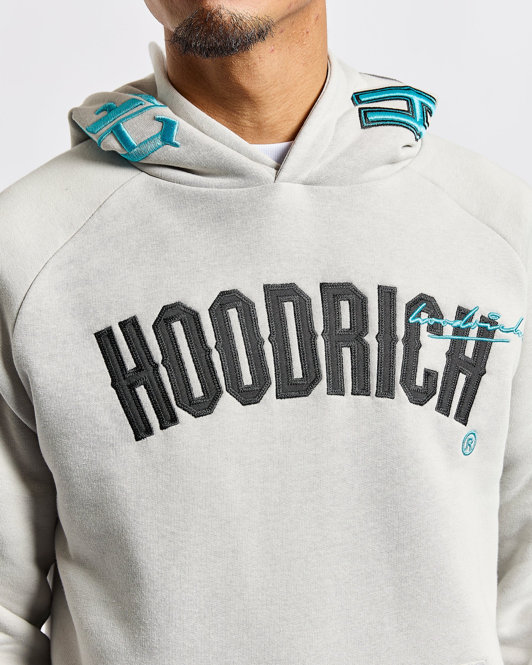 Heat Hoodie - Light Grey/Black/Blue