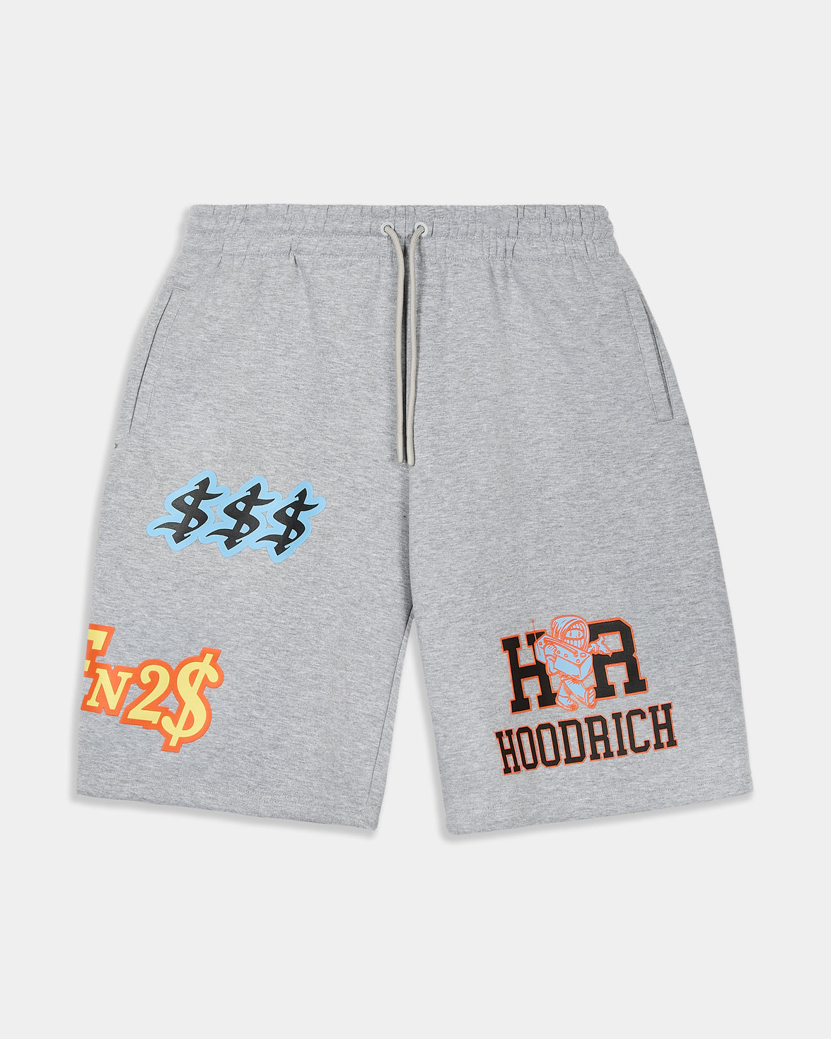 Pantaloncini oversize Loony - Grigio scuro/Bianco