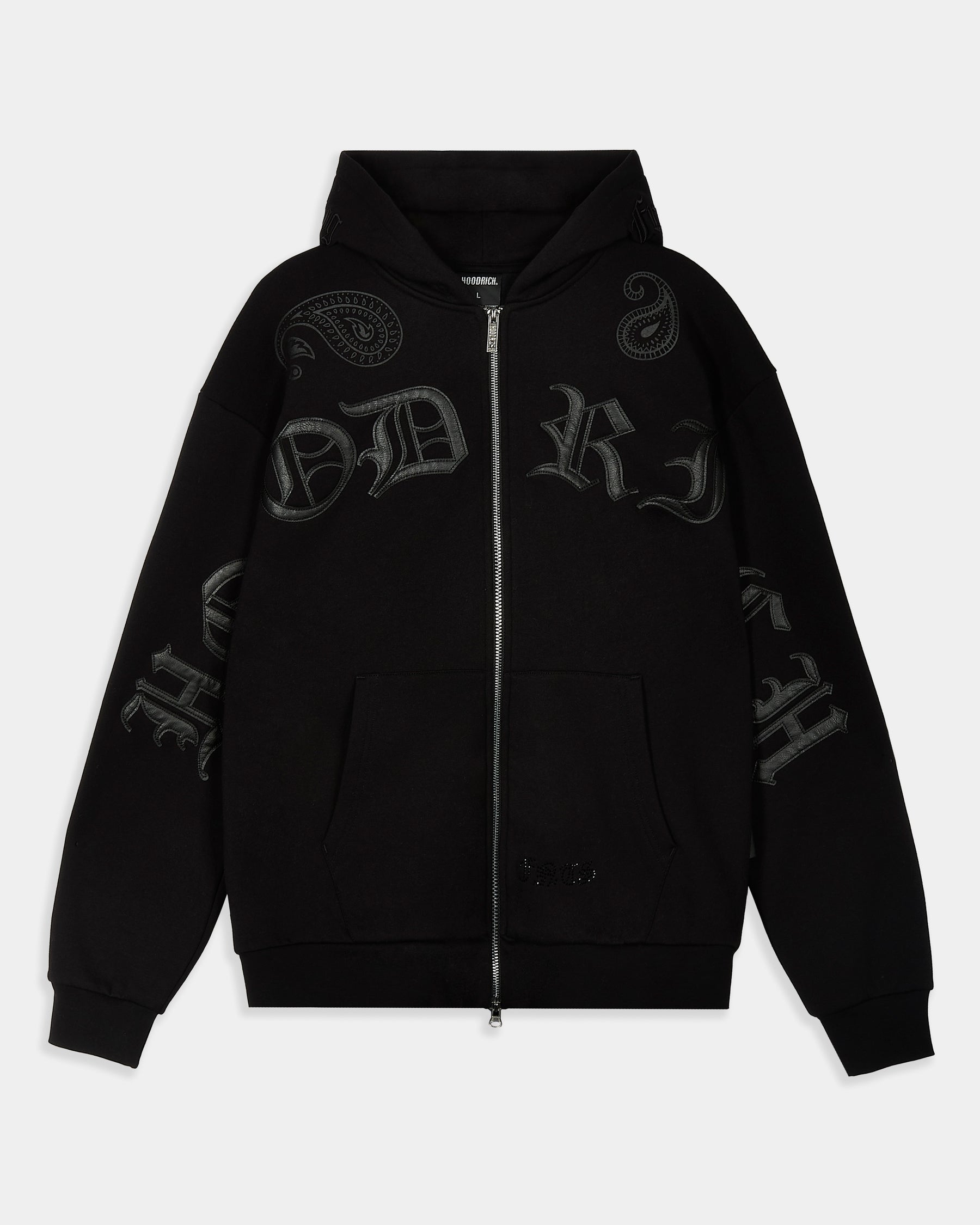 Inkline Oversized Zip Hoodie - Black